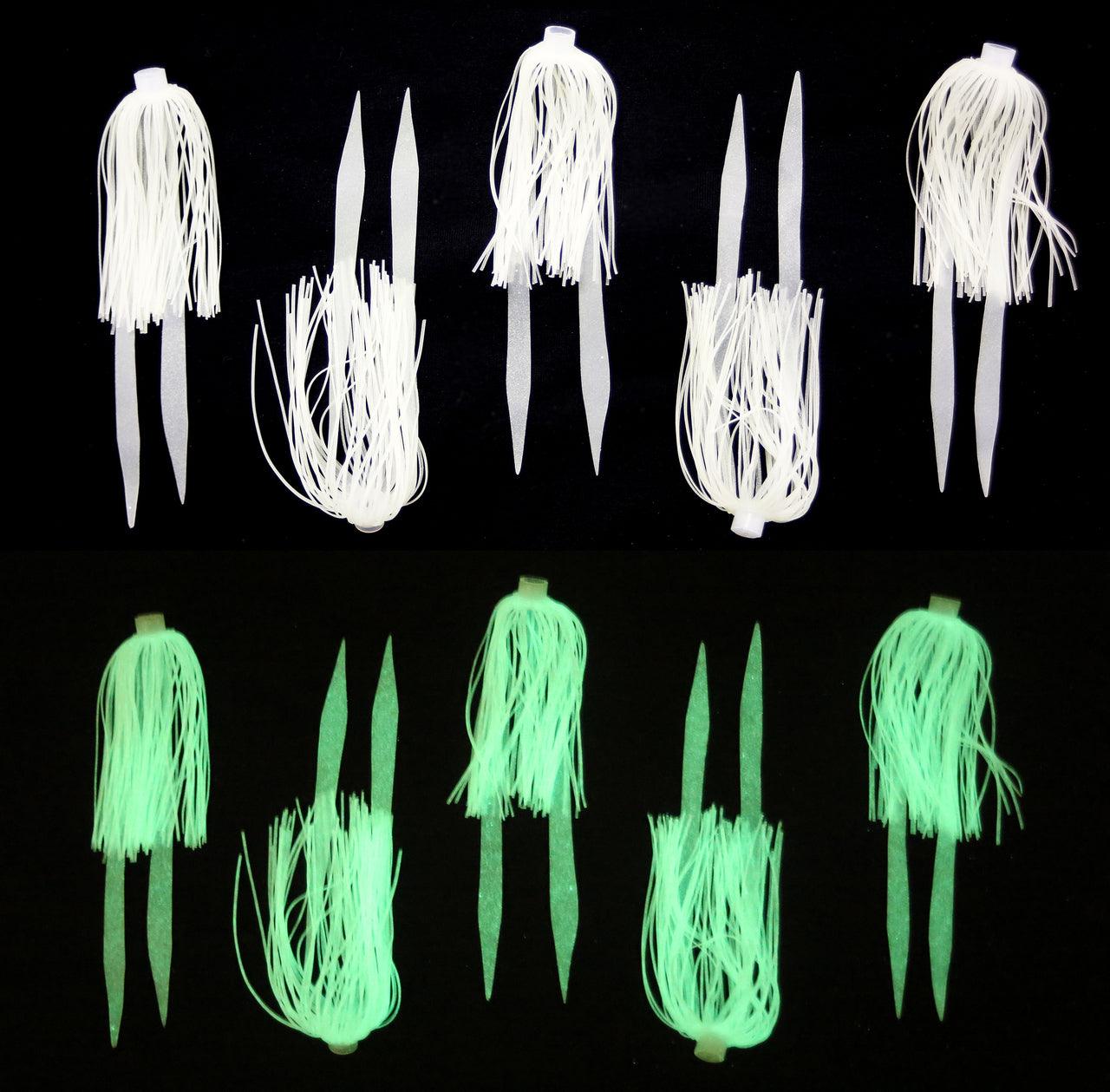 Jigging World Micro Silicone Skirt Teasers - Soft Fishing Lures for Bass, Trout & Saltwater - Perfect for Jigging, Casting & Trolling