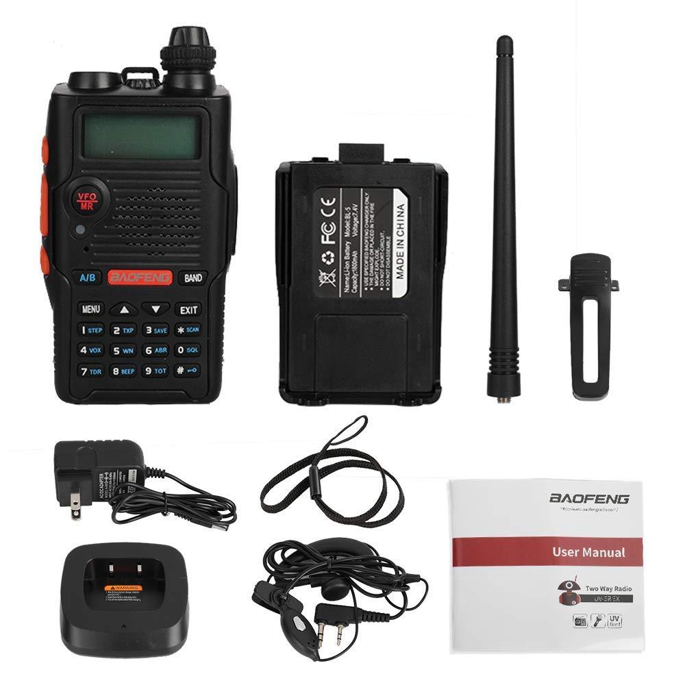 Baofeng UV-5R EX Dual Band Two Way Radio 5W High Power Walkie Talkie with FM Radio, VOX, and CHIRP Support - Ideal for Outdoor Adventures, Emergency Communication, and Ham Radio Enthusiasts