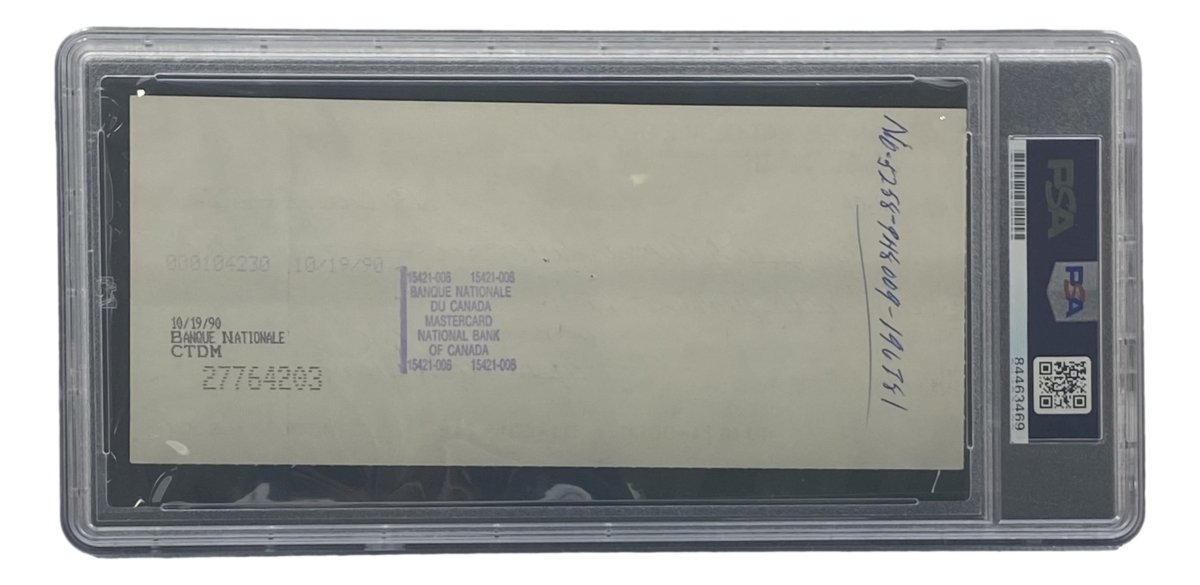 Authentic Maurice Richard Signed Montreal Canadiens Bank Check #250 PSA/DNA Certified - Perfect for Hockey Memorabilia Collectors and Sports Fans Display
