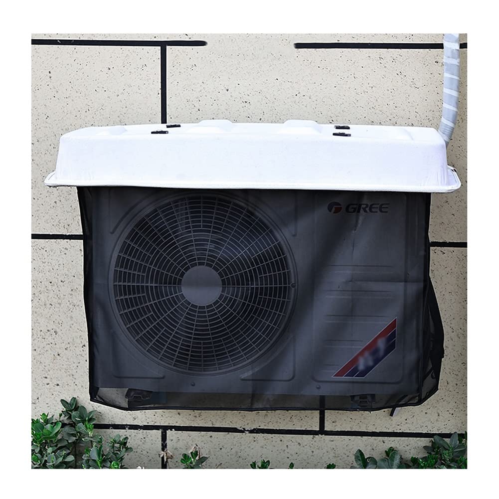 **Heavy Duty PVC Outdoor Air Conditioner Cover - Weatherproof Rain & Sun Protection for 1/1.5/2/3P AC Units - Easy to Install (95x43cm, White) - Perfect for Home, Patio & Garage Use**