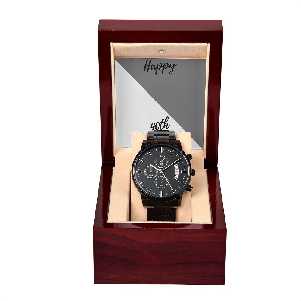 Men's 40th Birthday Gift - Luxury Watch for Him - Perfect Anniversary, Retirement & Special Occasion Present