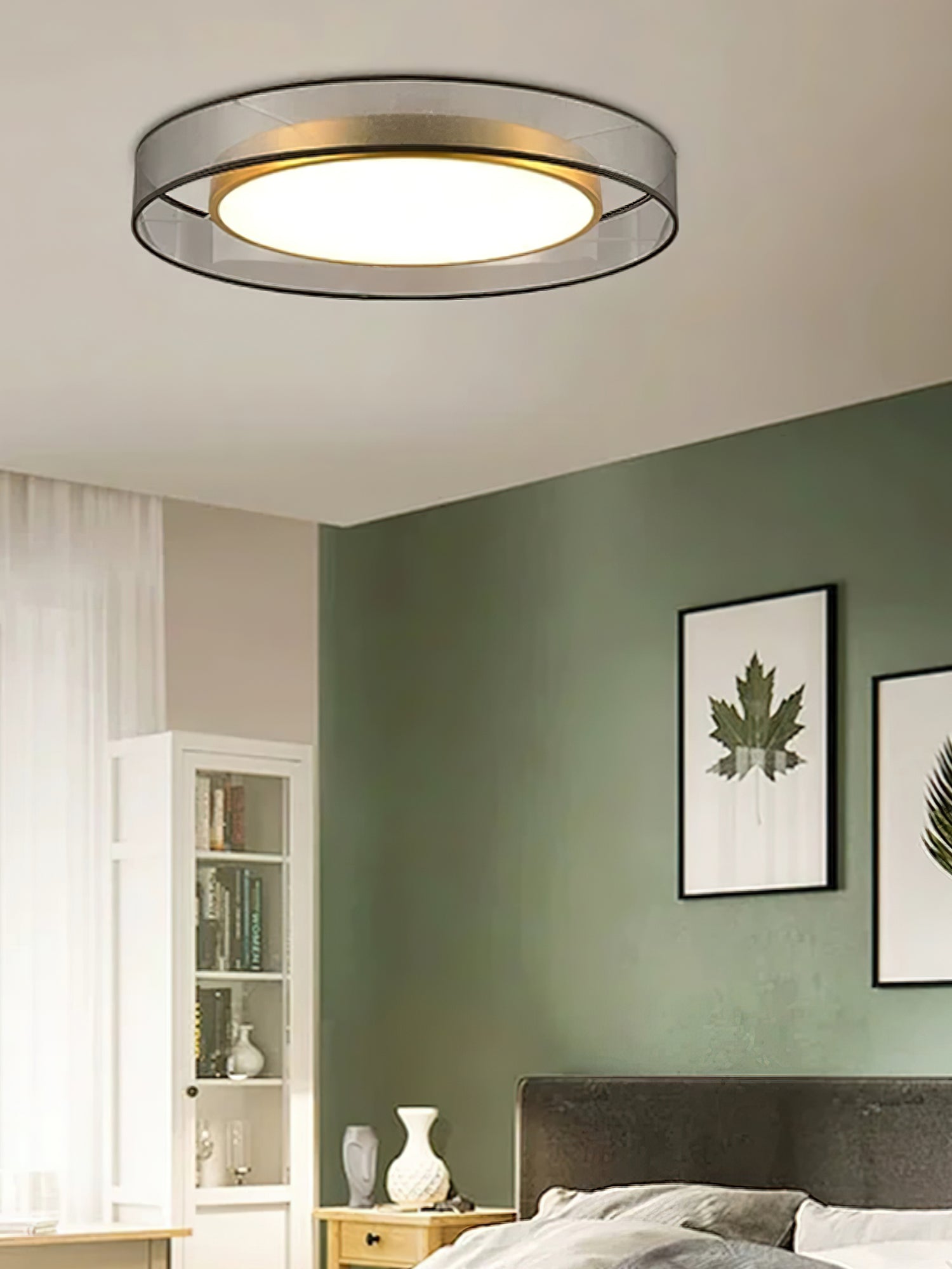 Modern LED Ceiling Light Fixture - Energy Efficient Dimmable Flush Mount Lighting for Living Room, Bedroom & Kitchen | Home & Office Use