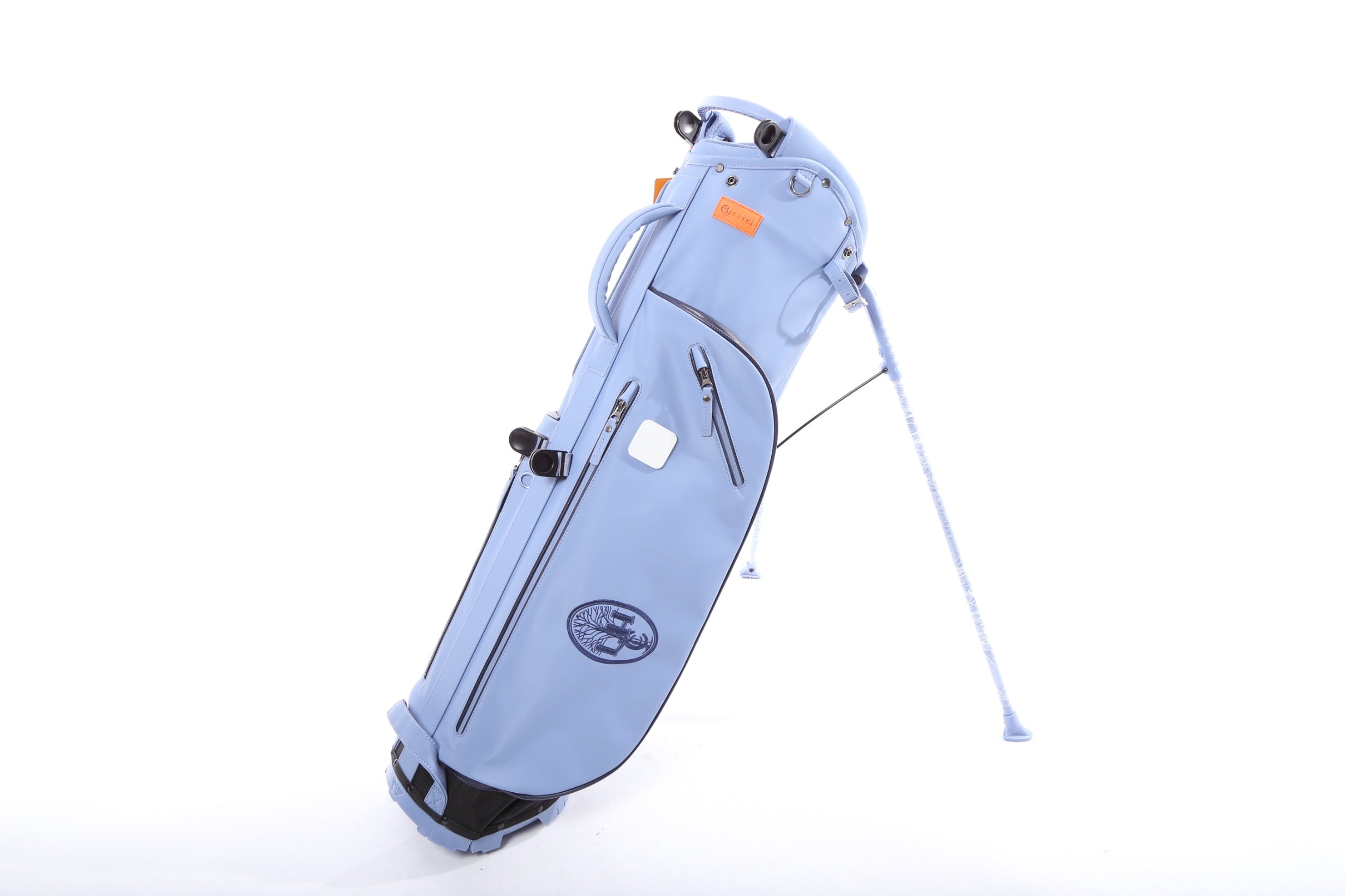 Stitch Stand Golf Bag with 4 Dividers & 2 Pockets - Includes Waterproof Rain Cover - Perfect for Golf Tournaments & Outdoor Sports