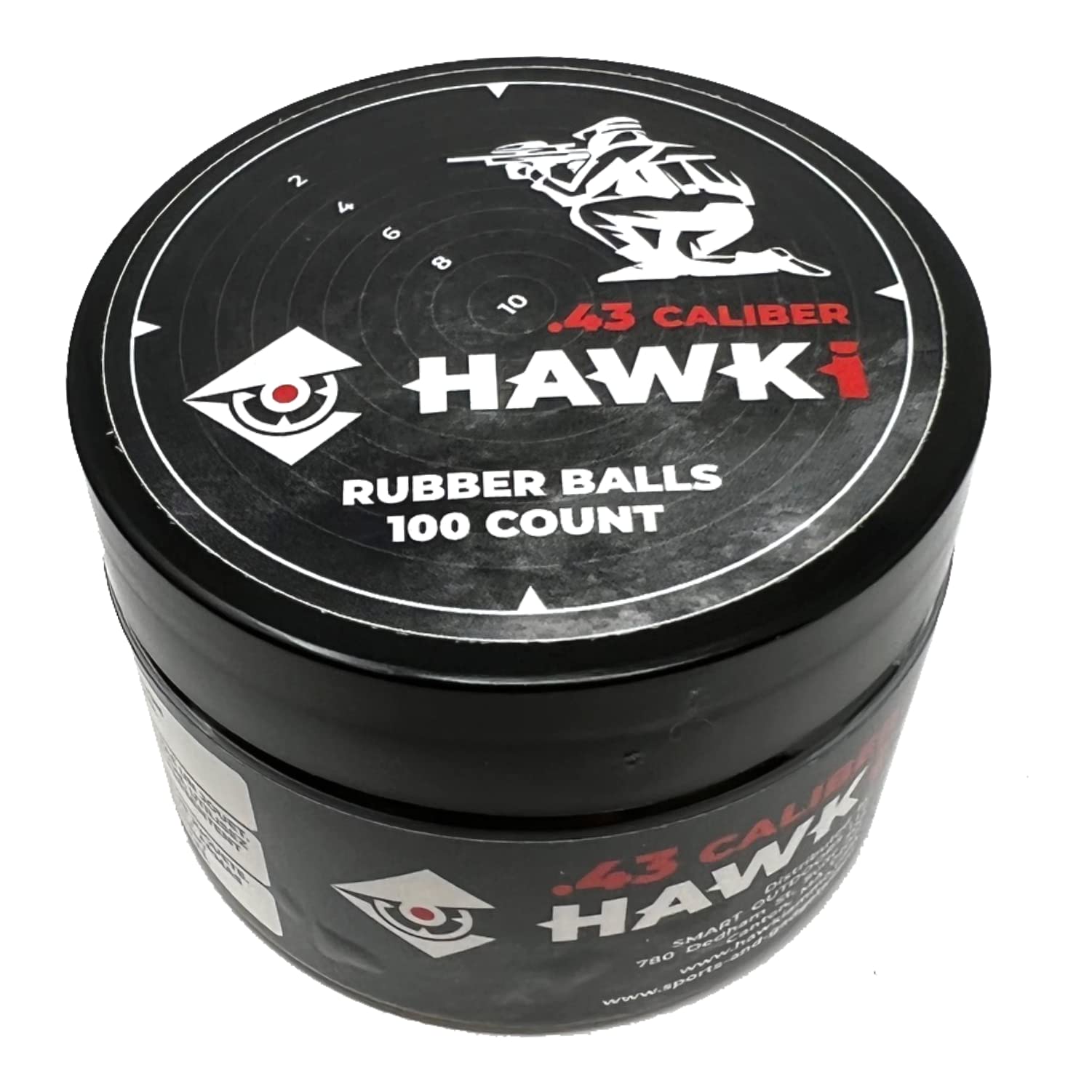 Hawki .50 & .43 Caliber Reusable Soft Rubber Training Balls - Less Lethal Ammo for Paintball Guns | Perfect for Target Practice, Force-on-Force Drills & Non-Lethal Training Exercises