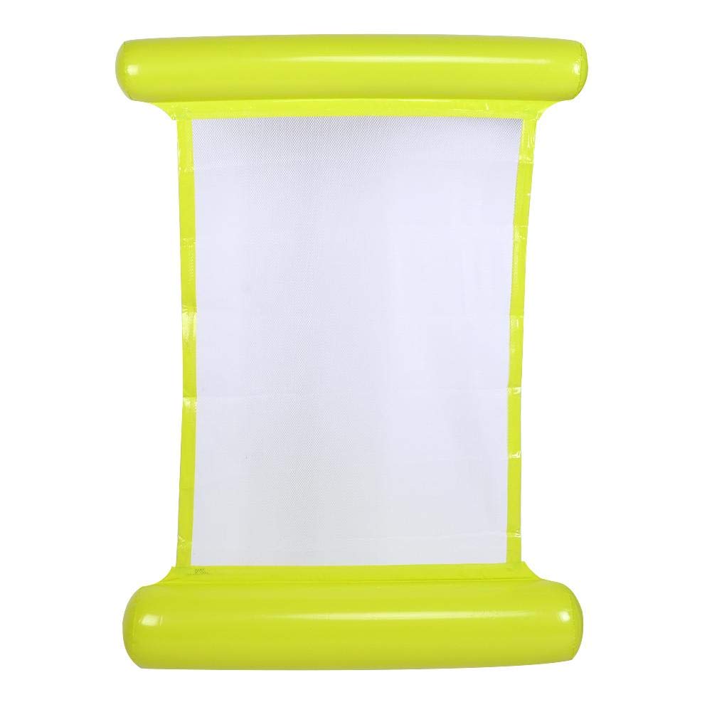 **Upgraded Inflatable Water Hammock - Portable Pool Float Chair, Eco-Friendly PVC Foldable Swimming Lounger for Adults & Kids - Perfect for Relaxing in Pools, Lakes & Beaches (Yellow)**