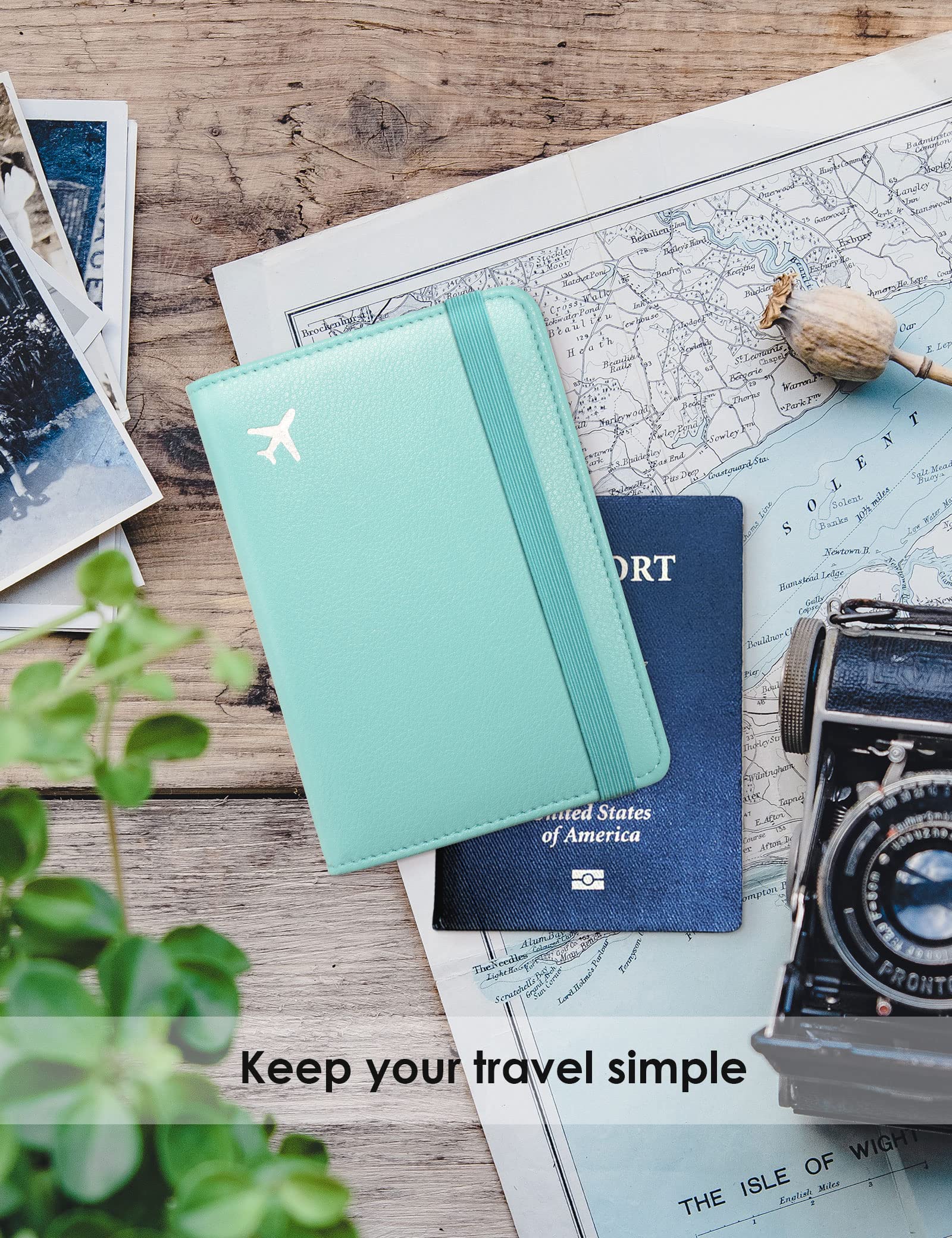 MYMAZN RFID Blocking Passport & Vaccine Card Holder Combo - Secure Travel Wallet for International Trips, Vaccination Record Protection - Perfect for Airports, Cruises & Global Adventures