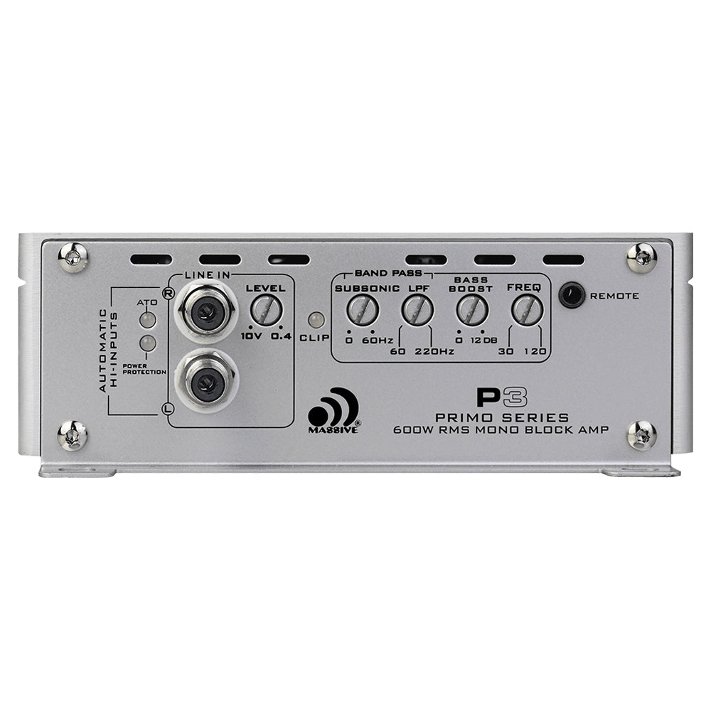 P3 1000W RMS @ 1 Ohm Monoblock Car Amplifier - Powerful Bass Boost for Car Audio Systems & Subwoofers
