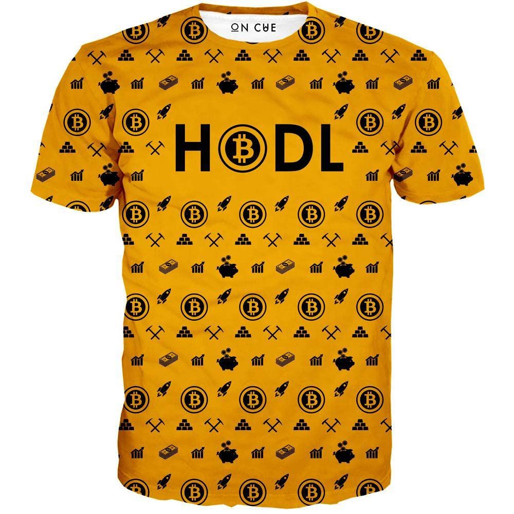 Bitcoin HODL Yellow T-Shirt - Crypto Enthusiast Apparel for Men & Women | Perfect for Bitcoin Conferences, Crypto Meetups & Casual Wear