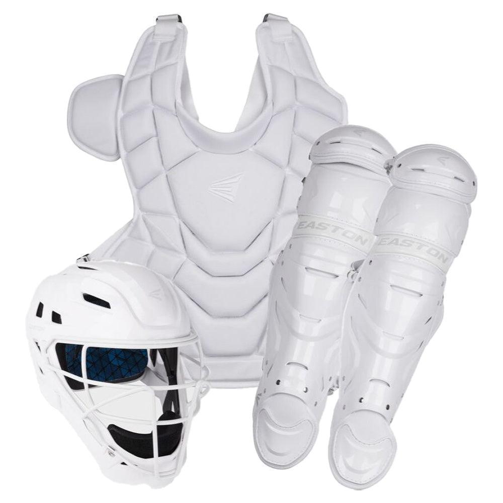 Easton Exclusive Gametime Catcher's Box Set (Intermediate) - White Out Baseball Gear for Youth & Adult Players - Perfect for Training, Games & Practice Sessions