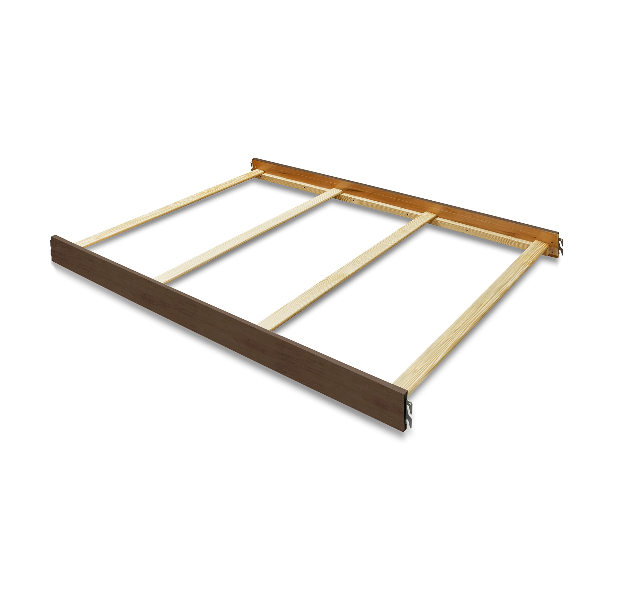 Sorelle Furniture Toddler to Full-Size Bed Conversion Kit with Adult Safety Rails - Solid Wood Crib Transition System in Chocolate Finish (#215) | Perfect for Nursery Upgrade, Child Safety & Space-Saving Bedroom Solutions