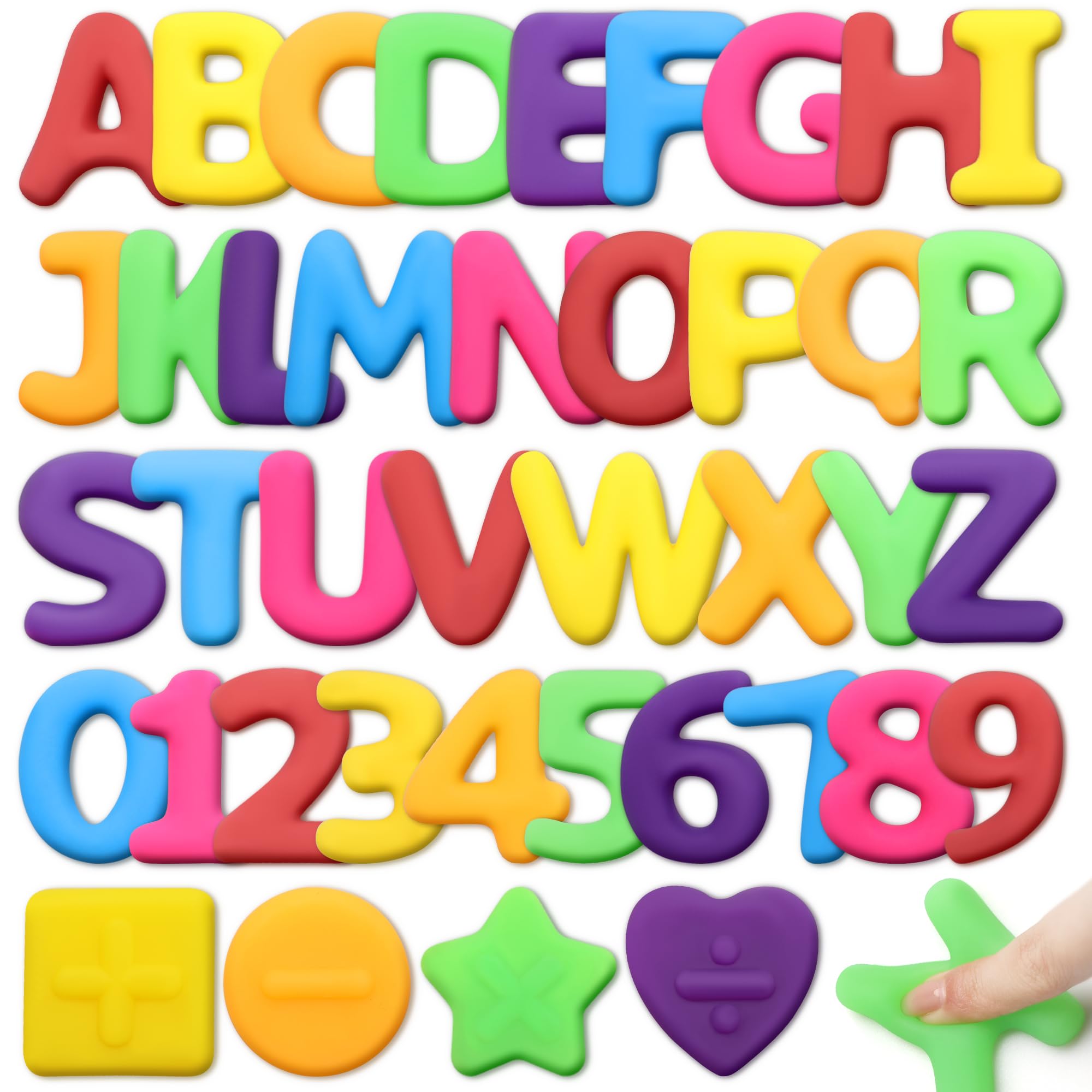 Squishy Alphabet Learning Toys for Toddlers - 40 Pc Sensory Bin Filler, ABC & Number Educational Toys for Kids Ages 3-5, Stocking Stuffers for Christmas, Birthday Gifts - Perfect for Preschool Classroom, Homeschooling & Early Childhood Development