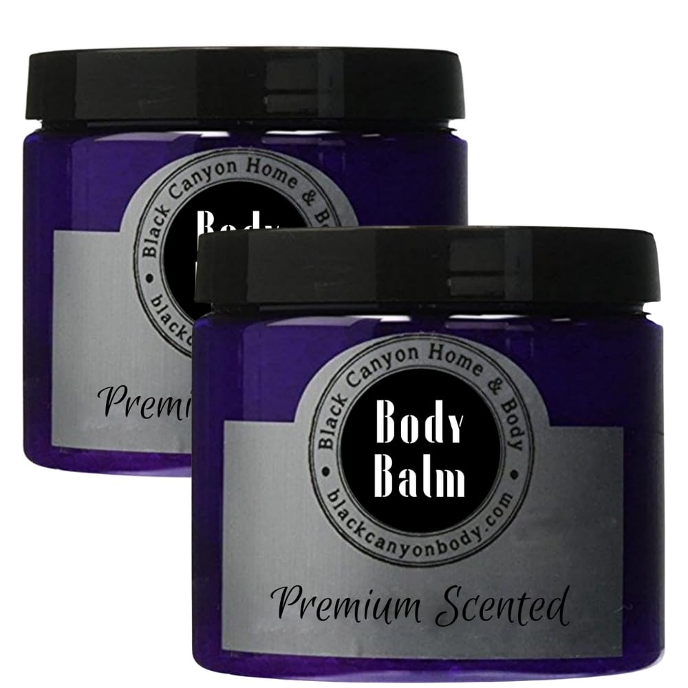 Floral Musk & Amber Scented Body Balm with Jojoba Oil - 16 Oz (2 Pack) - Moisturizing Skin Care for Dry Hands, Feet & Elbows - Perfect Gift Set for Women