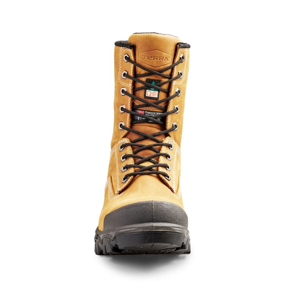 Terra Sentry 2020 Men's 8 Composite Toe Work Boots - Safety Shoes with Bumper Toe TR0A4NQ9FWE, Brown - Ideal for Construction, Warehouse & Industrial Work