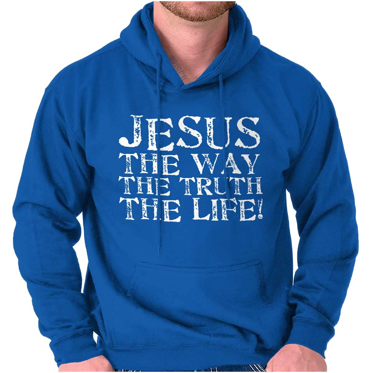 Jesus The Way Truth Life Christian Hoodie Sweatshirt for Women & Men - Religious Apparel for Church, Bible Study & Everyday Faith Wear