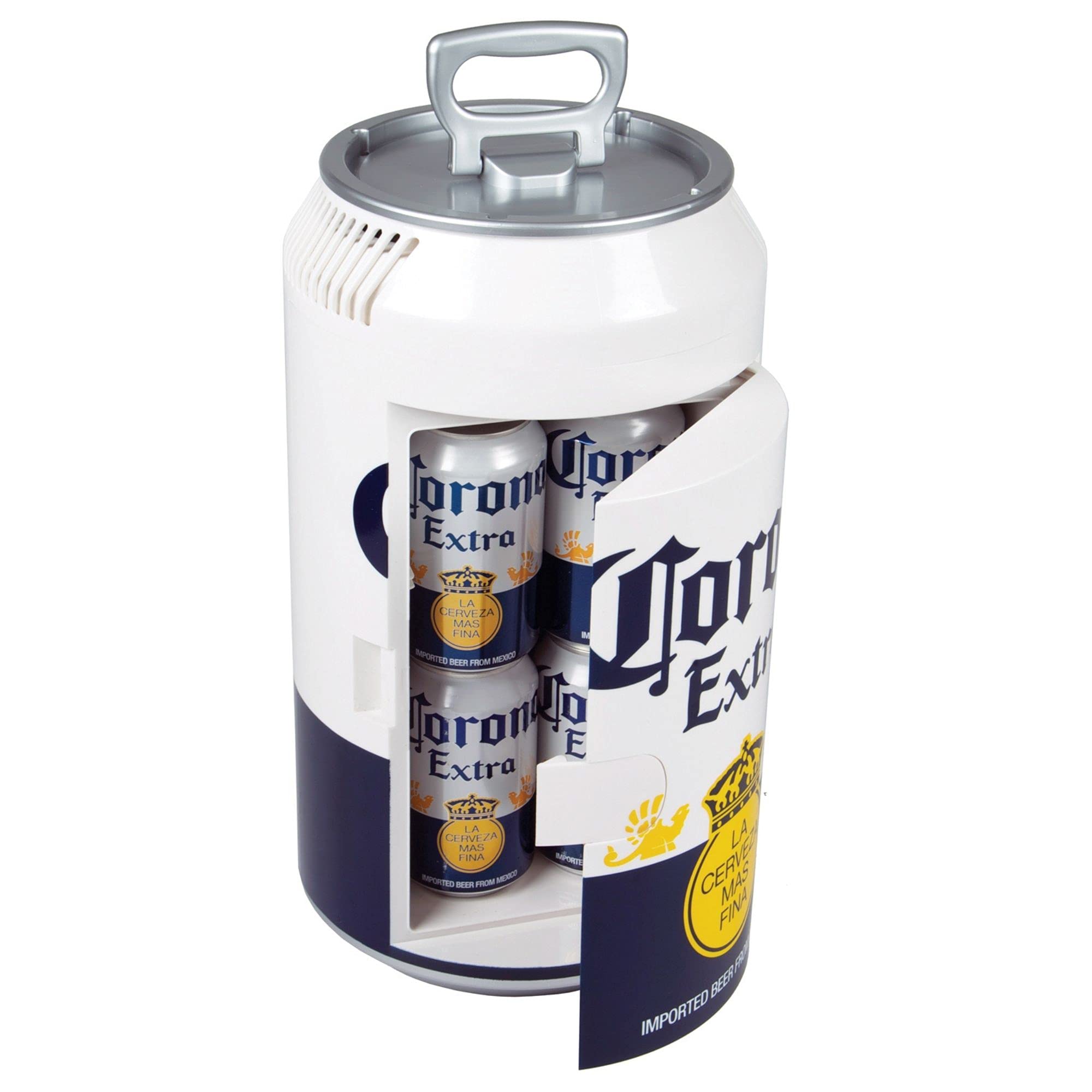 Portable 8 Can Mini Fridge - 5.4L (5.7 Quarts) Thermoelectric Cooler for Beer, Beverages & Snacks - 12V DC/110V AC Power - Ideal for Home, Dorm, Office, Travel & Camping - Compact Cooling for Skincare, Cosmetics & Medication Storage