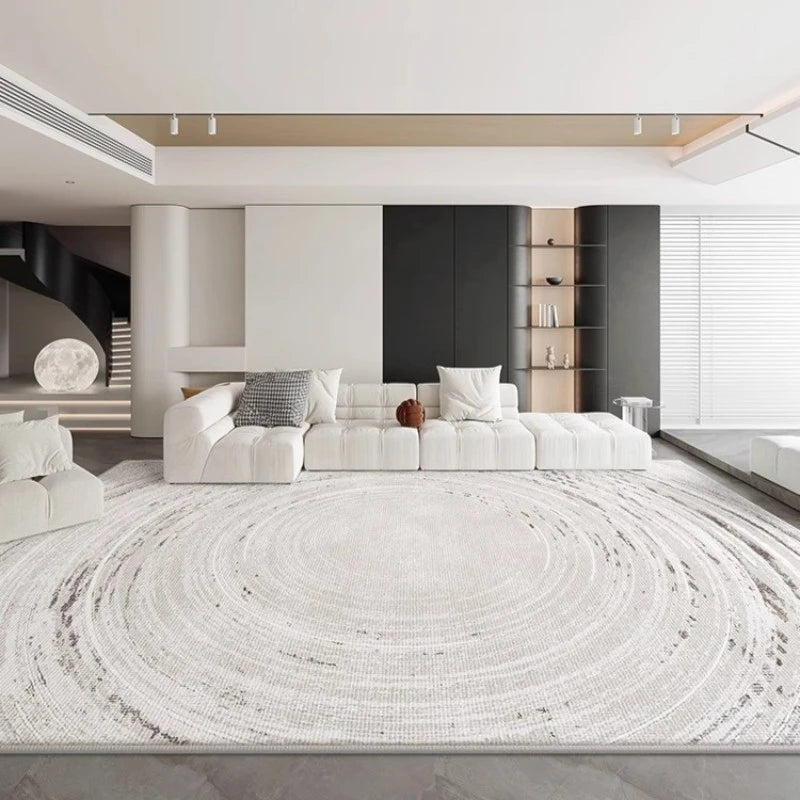 Chanel Velvet Abstract Geometric Waterproof Area Rug - Soft Non-Slip Living Room Carpet for Home Decor, Bedroom, Office