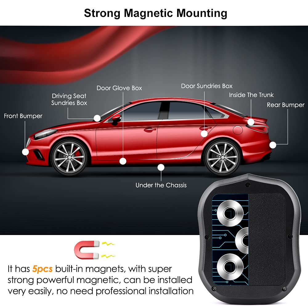 4G TK905 Magnetic GPS Tracker for Vehicles - Real Time Car & Motorcycle Tracker with Strong Magnet for Trucks, Bikes & Fleet Management | Perfect for Anti-Theft, Teen Driver Monitoring & Asset Tracking