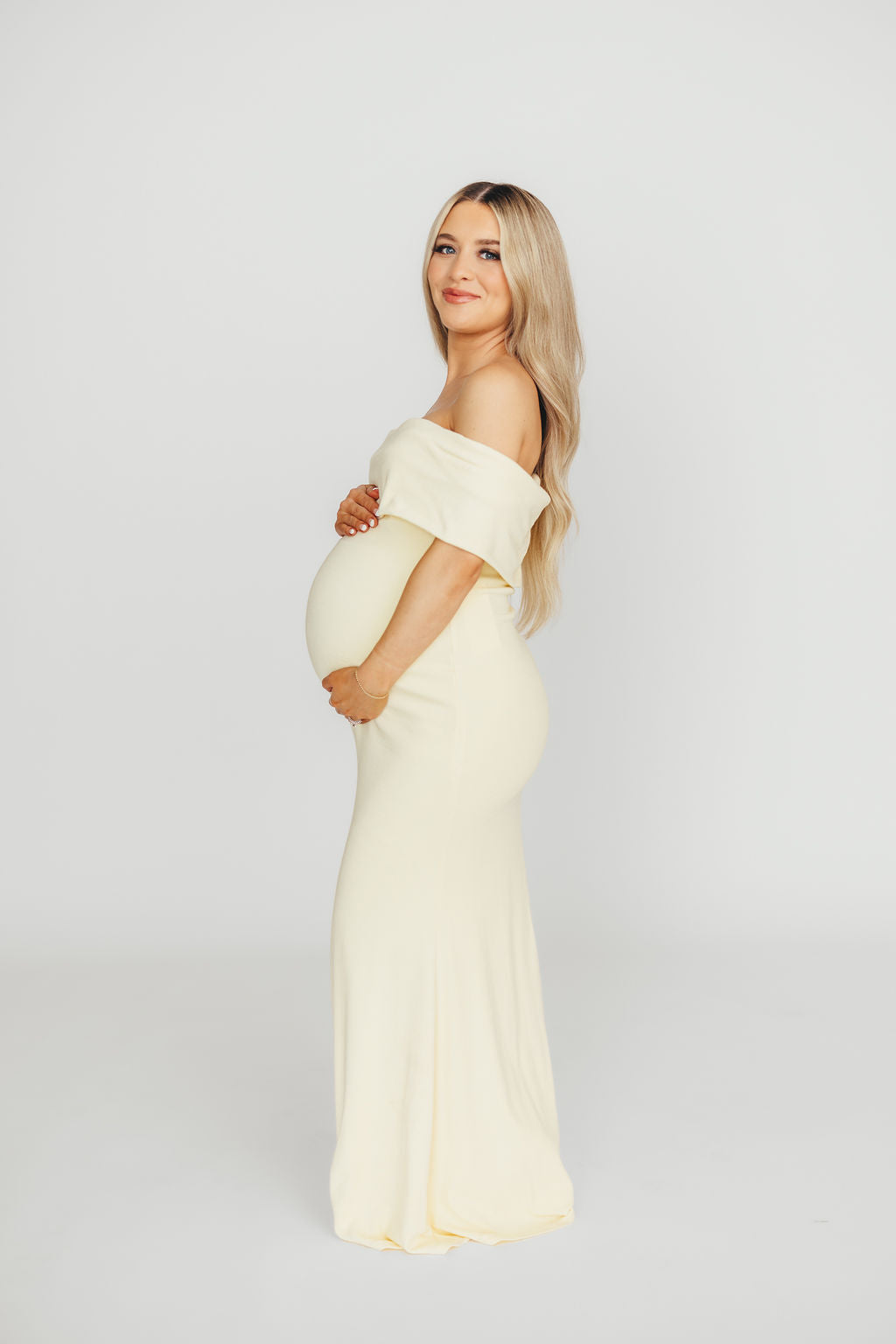 Monroe Maxi Dress in Butter Yellow - Bump Friendly Maternity Dress for Pregnancy, Comfortable & Stylish - Perfect for Baby Showers, Beach Vacations & Summer Outings