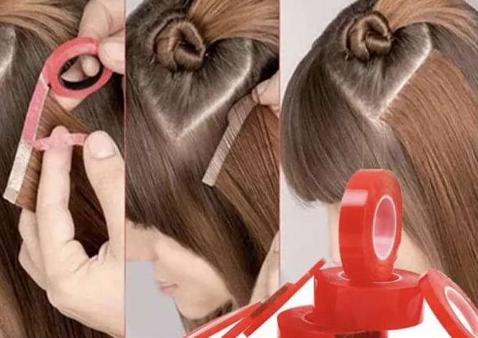 APOEM Waterproof Transparent Hair Wig Tape - Strong Hold Adhesive for Hairpieces & Extensions (1 Pack) - Ideal for Daily Wear, Cosplay & Salon Use
