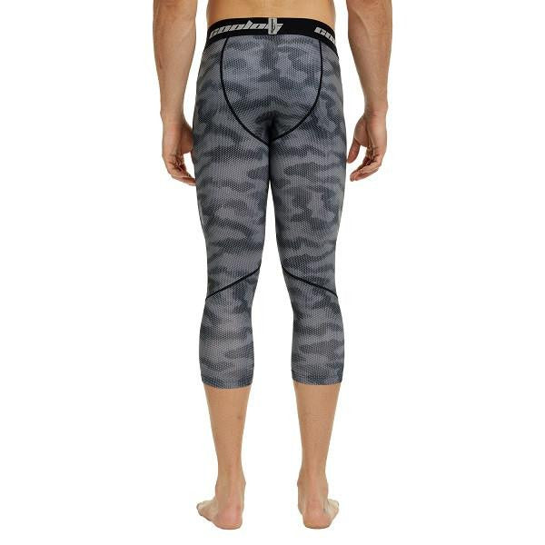 3/4 Tights for Men & Youth Boys - Compression Leggings for Running, Workout, and Sports Performance