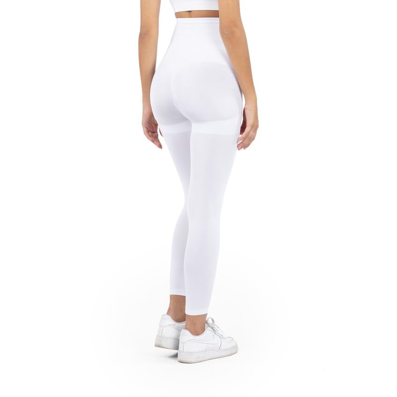 SENSI' High Waist Firm Control Leggings for Women - Shapewear Tummy Control Yoga Pants, Made in Italy with Premium Microfiber - Perfect for Workout, Yoga & Everyday Wear
