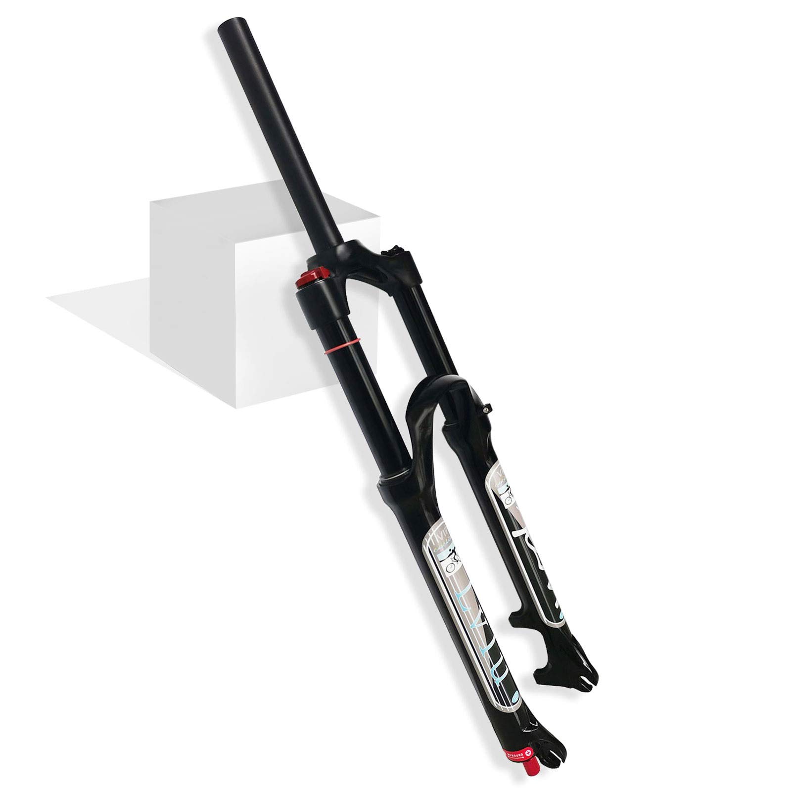 **Mountain Bike Air Suspension Front Fork - 26/27.5/29 Inch, 140mm Travel, Rebound Adjust, QR 9mm, Black (Straight Manual Lock Out) - Perfect for Trail Riding, Downhill & Cross-Country Biking**
