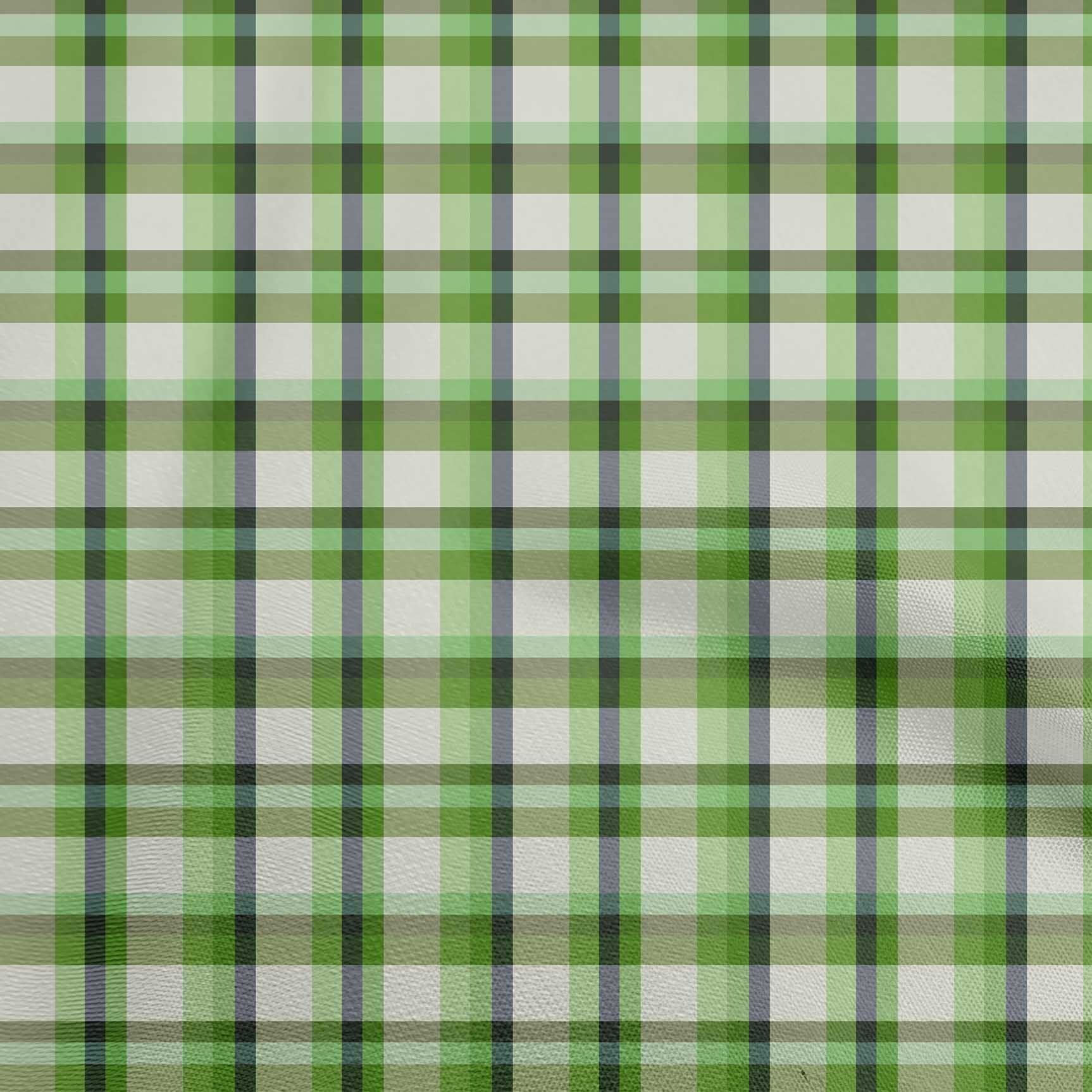 Premium Cotton Silk Blend Light Green Checkered Fabric by The Yard - 42 Inch Wide for DIY Clothing, Dresses, Skirts & Home Decor Sewing Projects