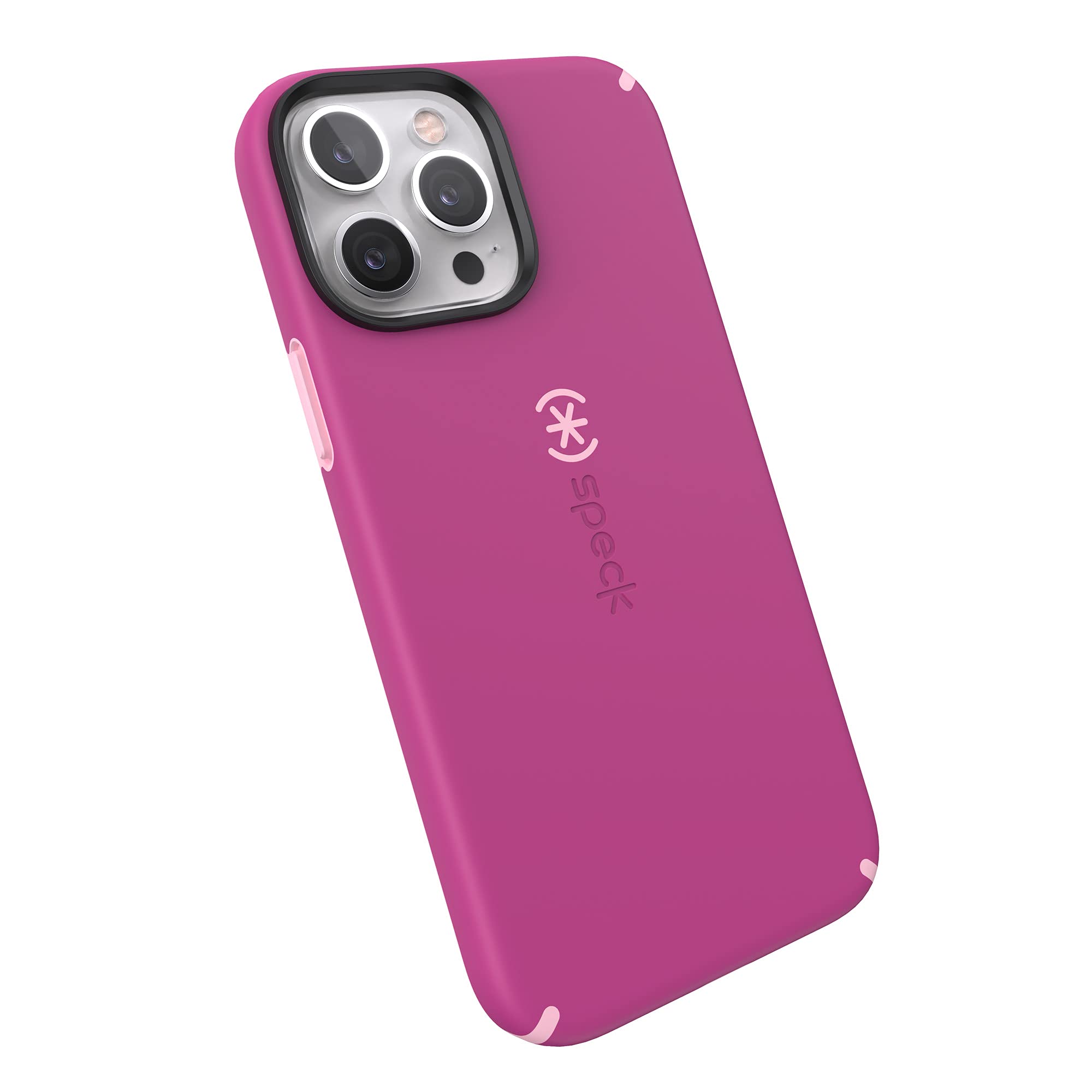 Speck iPhone 13 Pro Max Case with MagSafe - Shockproof Protective Cover Compatible with iPhone 12 Pro Max & 13 Pro Max - Scratch Resistant, Soft Touch Coating in Orchid Pink & Rosy Pink | Perfect for Daily Use, Travel Protection & Wireless Charging