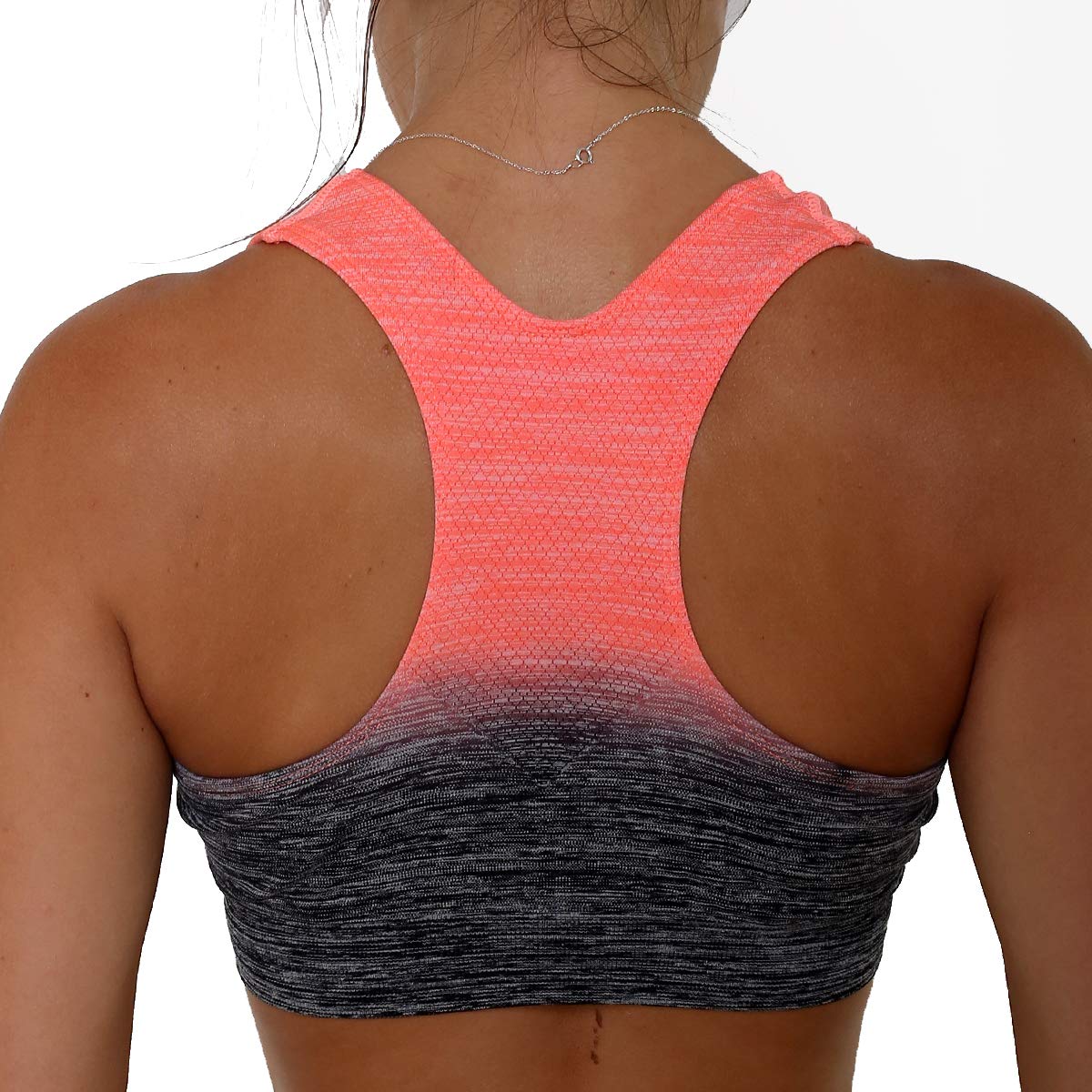 Women's Absolute Ombre Flexible Workout Sports Bra - High Support Yoga & Running Top for Active Lifestyles