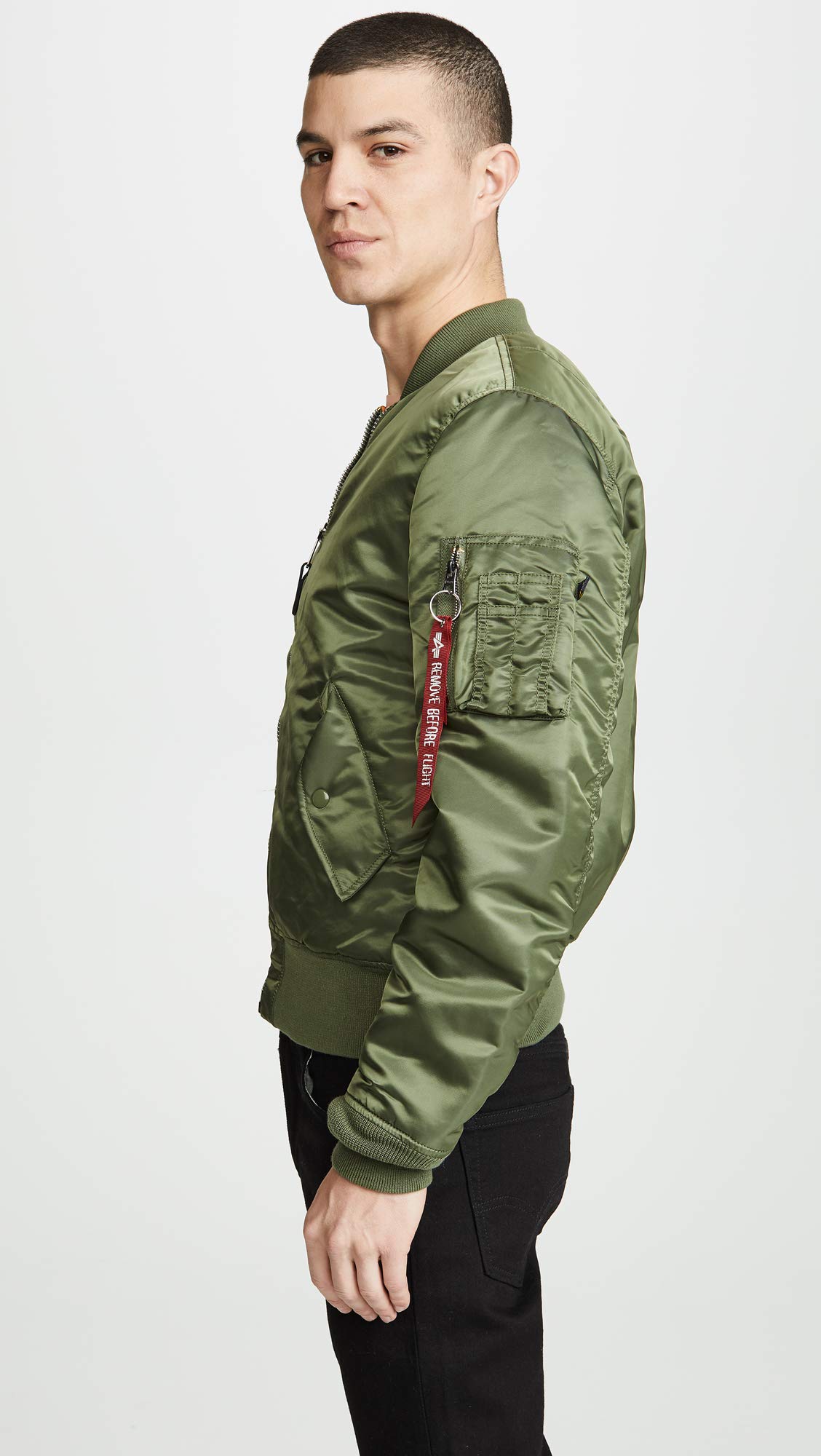 Alpha Industries MA-1 Slim Fit Bomber Flight Jacket - Men's Lightweight Military Pilot Jacket - Perfect for Casual Wear, Street Style & Outdoor Adventures