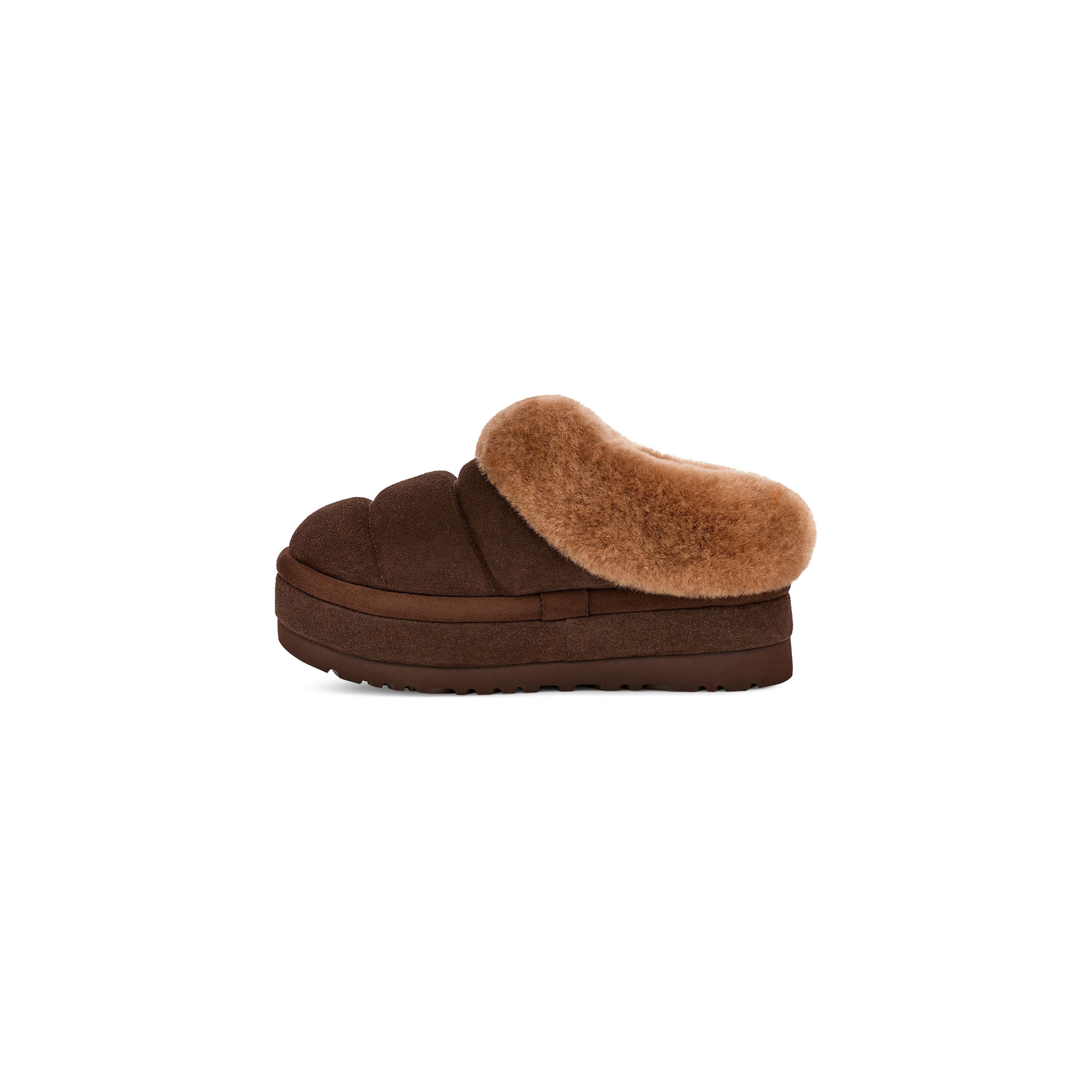 UGG Women's Tazzlita Slippers in Hardwood - Cozy Fleece-Lined House Shoes for Winter Comfort at Home