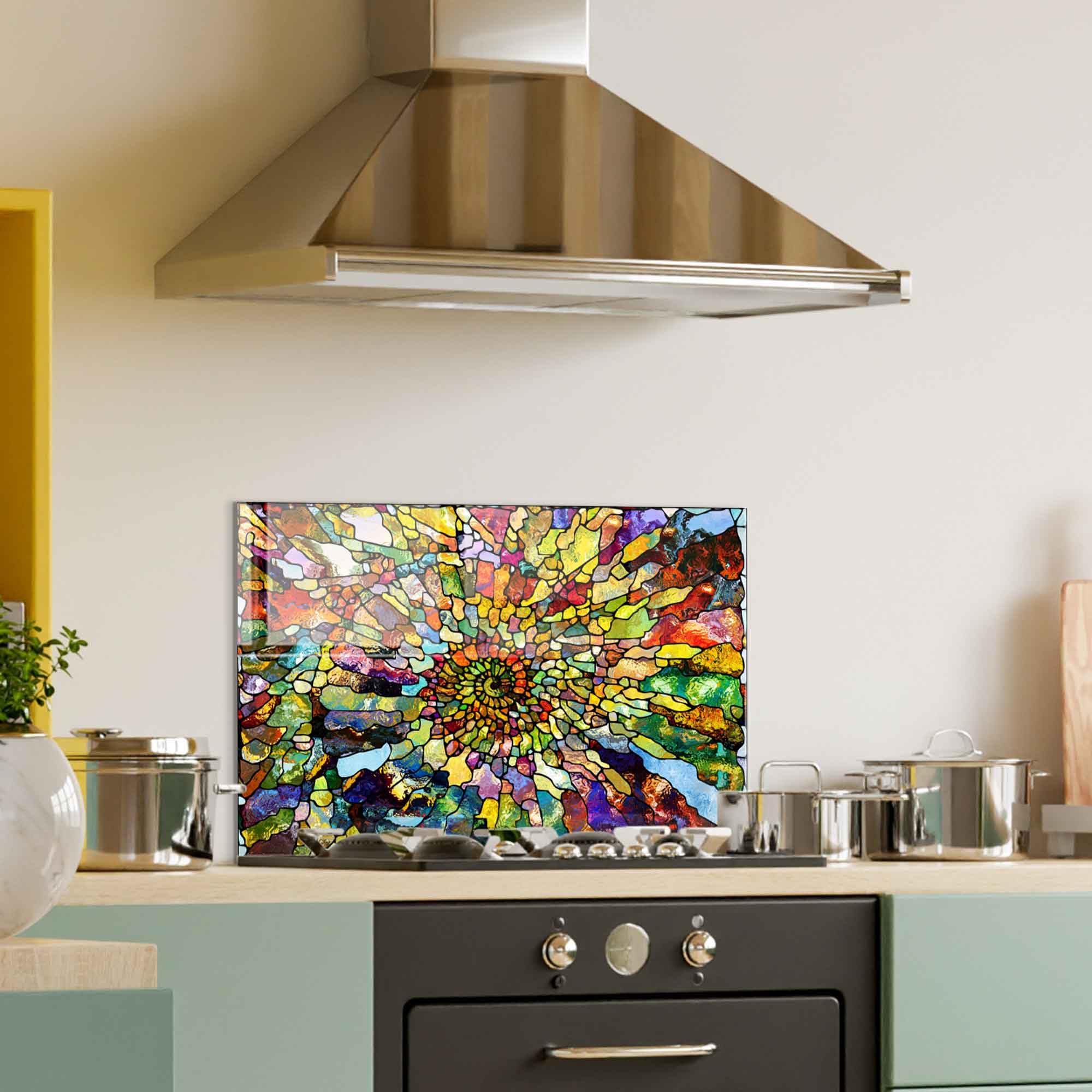 Tempered Glass Kitchen Backsplash - 30x18