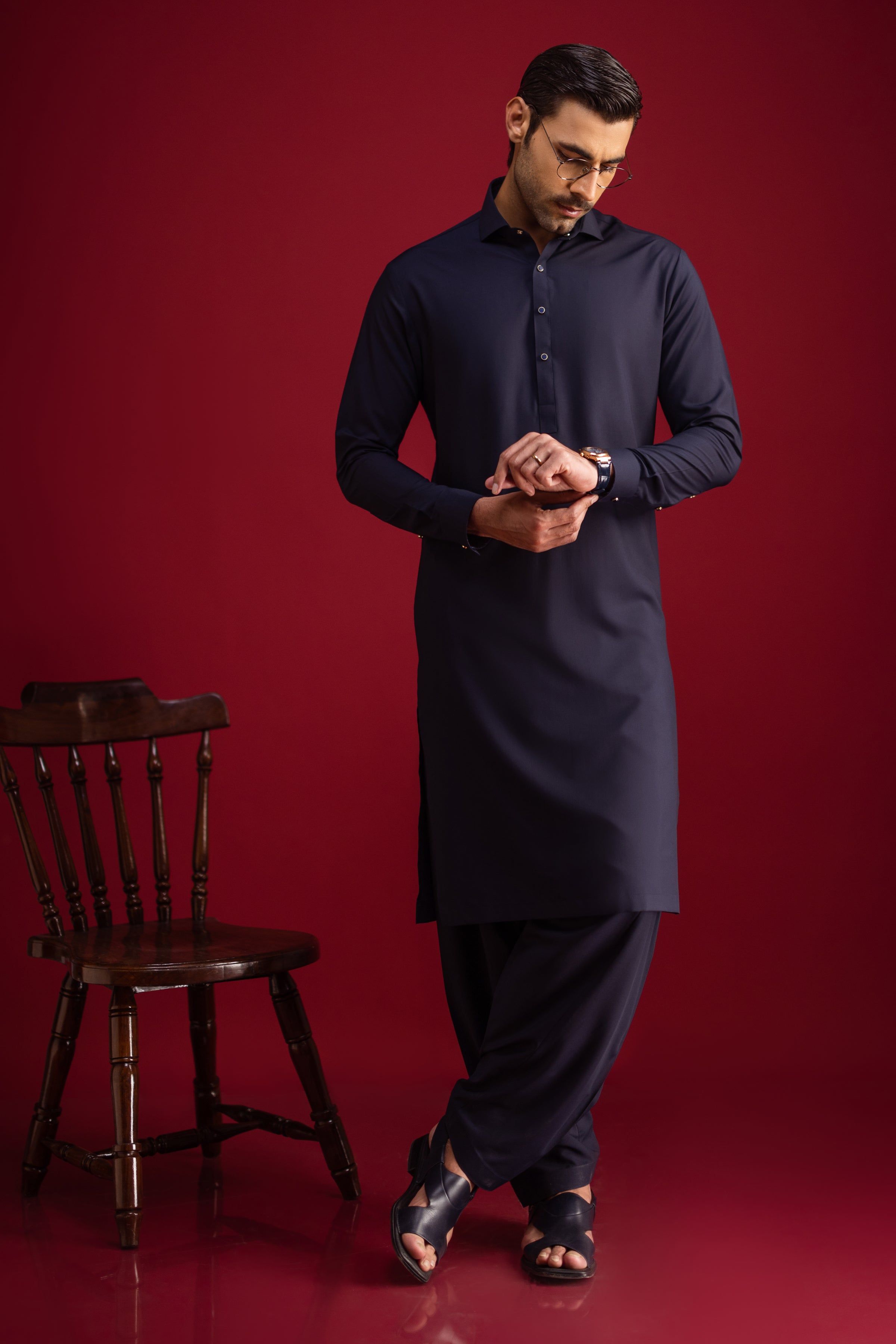 Premium Blended Chocolate Kameez Shalwar Suit - Elegant Pakistani Traditional Outfit for Women - Perfect for Weddings, Festivals & Special Occasions