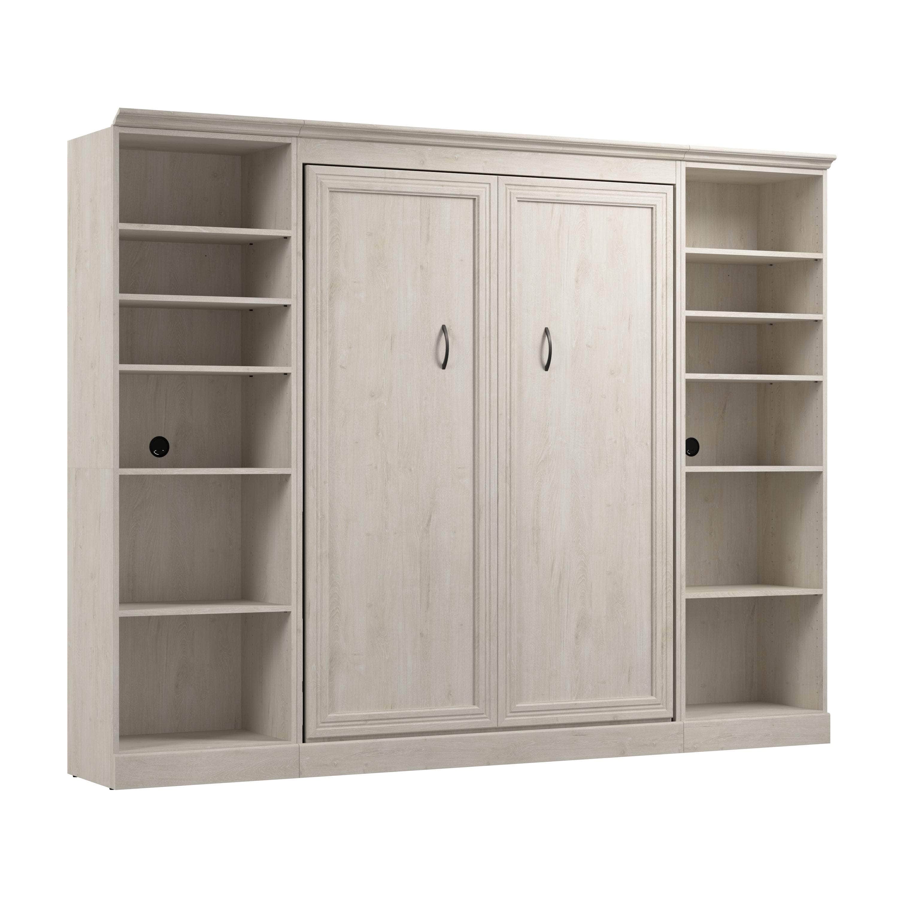 Space-Saving Full Murphy Wall Bed with 2 Storage Units - 3 Color Options | Perfect for Small Apartments, Guest Rooms & Home Offices