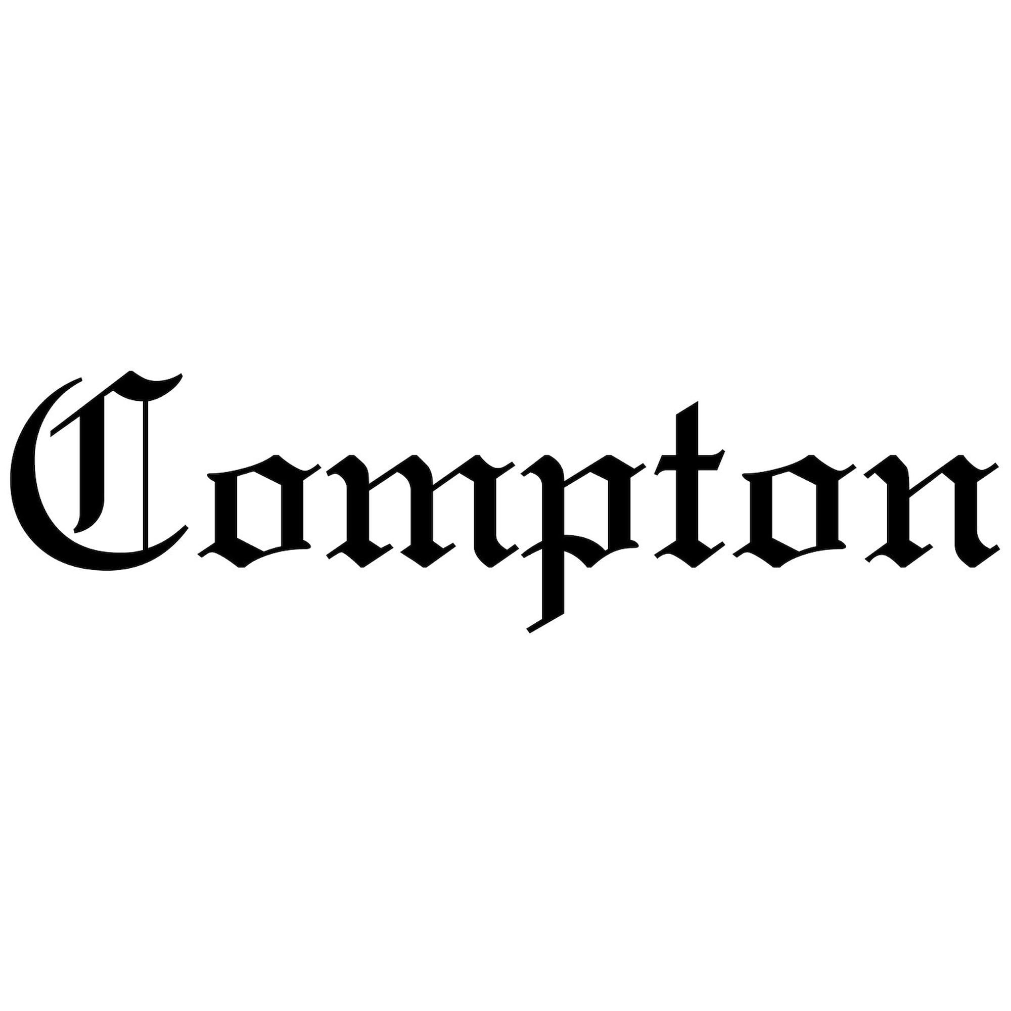 Compton Oval Car Bumper Sticker - Decal for Cars & Laptops