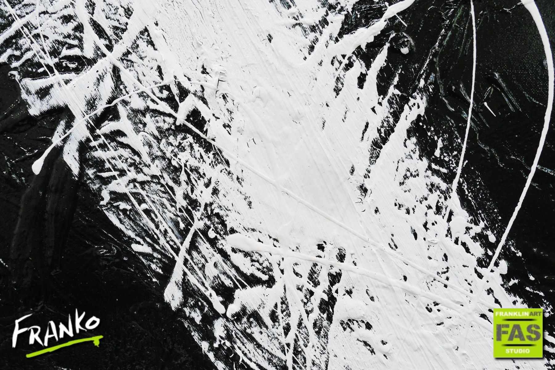 Black Tango 120cm x 150cm White Black Abstract Canvas Wall Art - Modern Home Decor for Living Room, Bedroom & Office