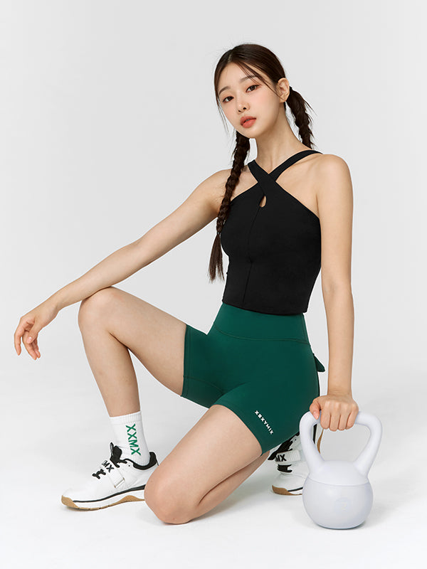 Stylish Comfort Fine Cross Neck Crop Top for Women - Perfect for Summer Outfits, Beachwear, and Casual Fashion