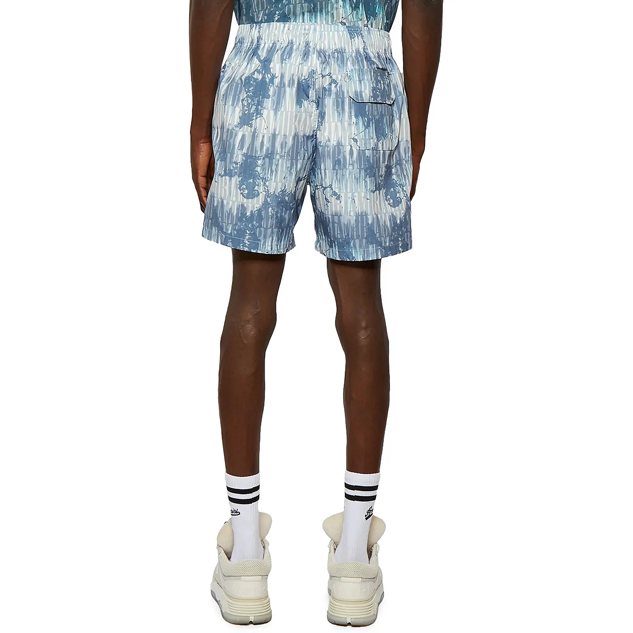 Amiri Men's Tie Dye Blue Swim Shorts - Quick Dry Beachwear for Swimming, Surfing & Summer Vacations