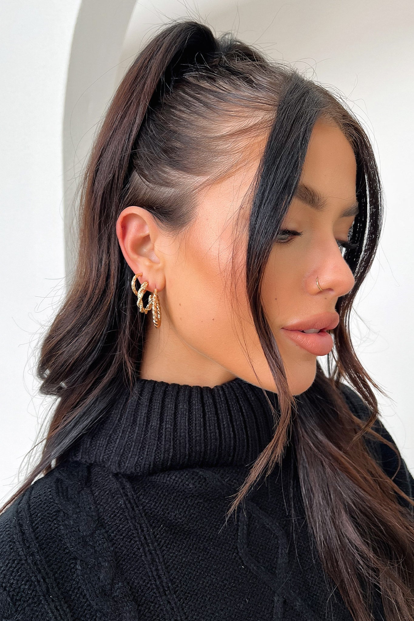 Kya Earrings 3 Pack - Gold Plated Hoop Earrings for Women | Trendy & Lightweight | Perfect for Everyday Wear, Parties & Gifts