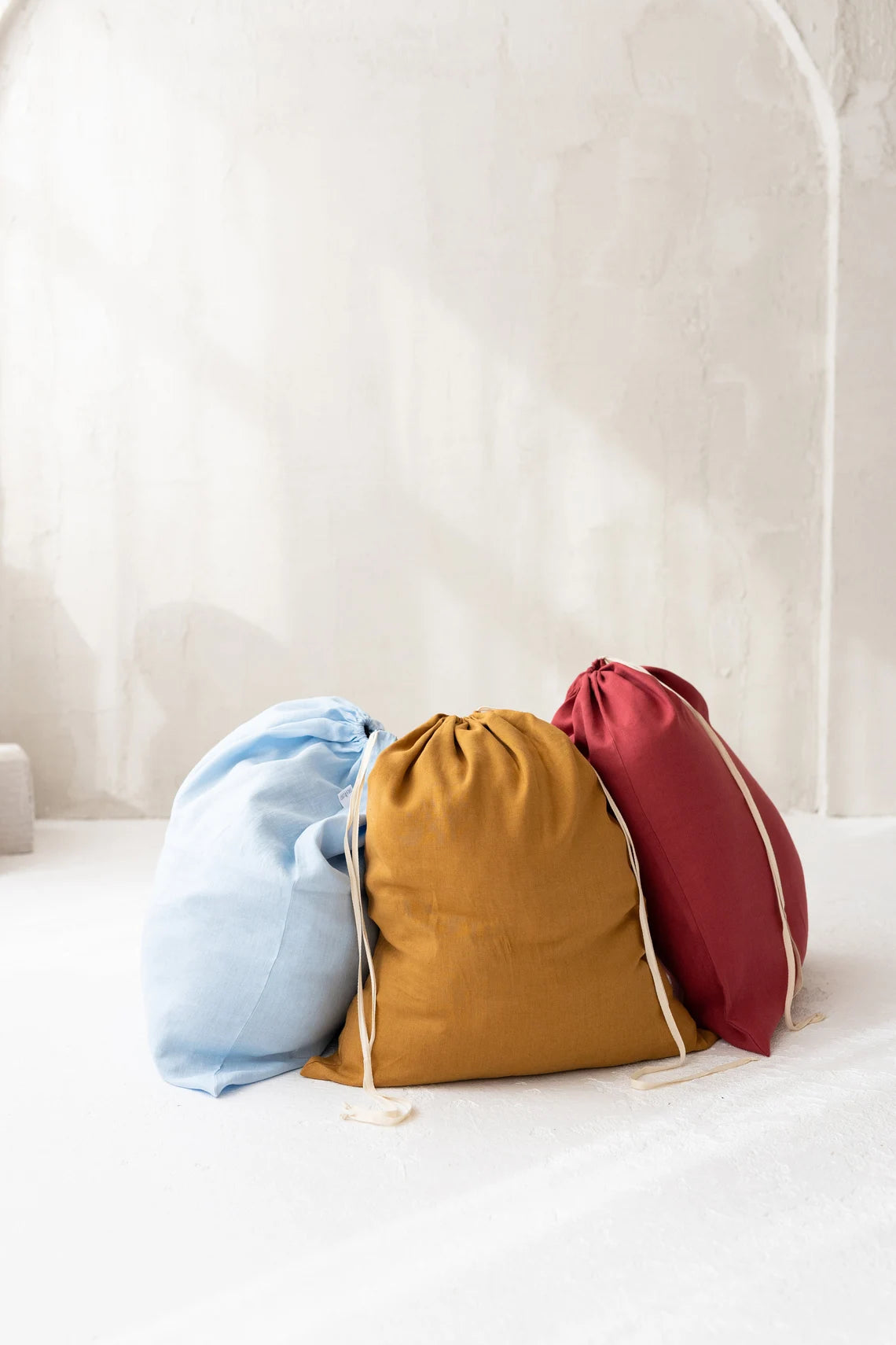Premium Linen Laundry Bag - Breathable & Durable Hamper with Multiple Color Options | Perfect for Travel, Gym, College Dorm & Home Organization