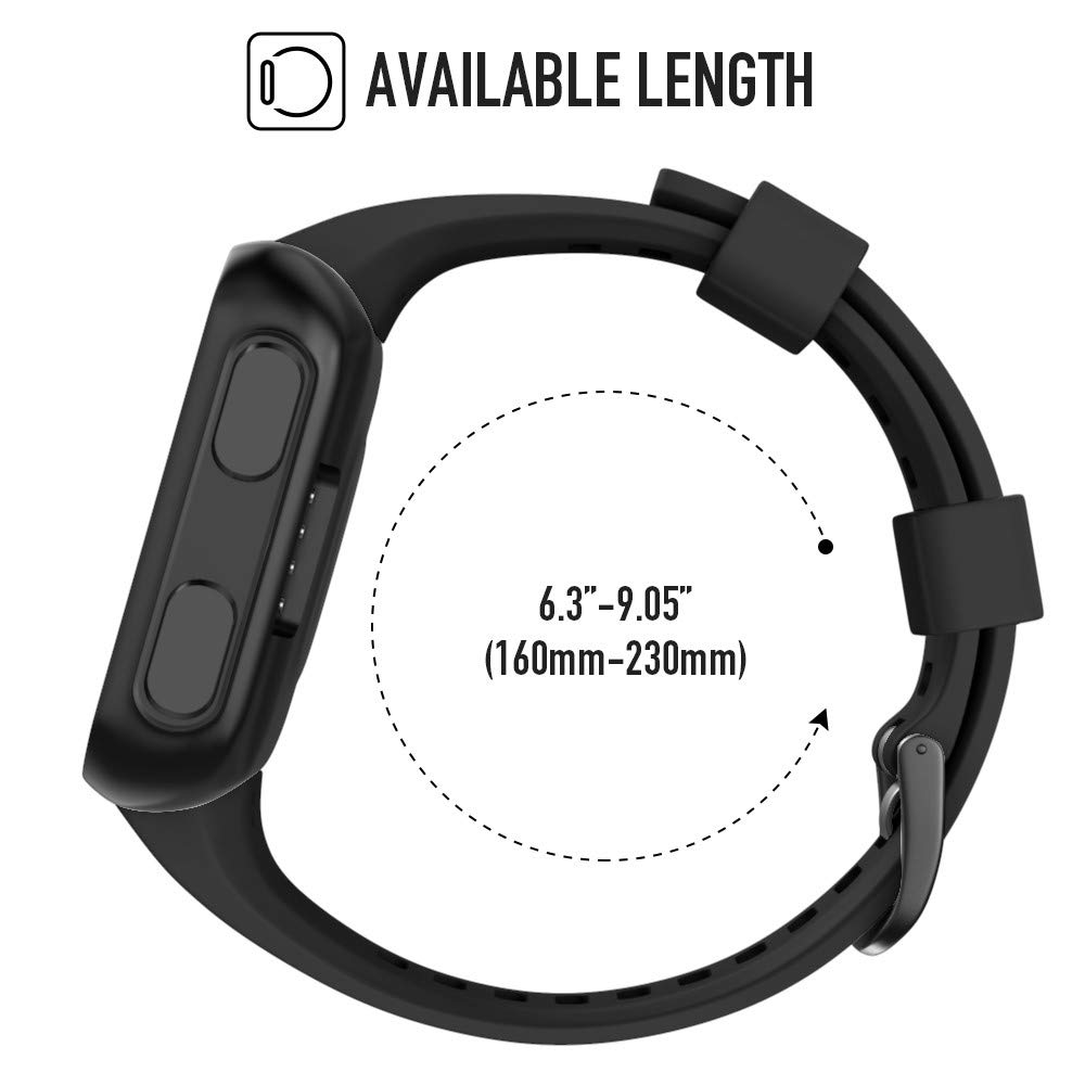 Soft Silicone Replacement Watch Band for Garmin Forerunner 35 - Durable Comfortable Strap Compatible with Forerunner 35 Smartwatch - Perfect for Running, Workouts & Daily Wear