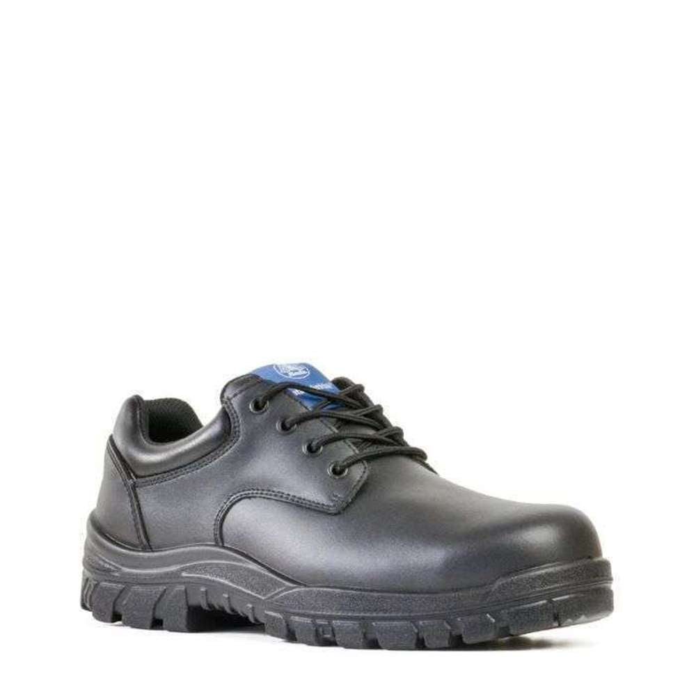 Bata Neptune Low Safety Boots - Black Lace-Up Work Shoes for Men (Size US 7) | Slip-Resistant & Comfortable for Construction, Warehouse & Outdoor Work