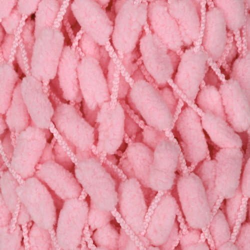 Bernat Baby Pom Pom Yarn (22200) Candy Floss Pink - Soft Baby Blanket Yarn for Knitting & Crocheting - Perfect for DIY Baby Gifts, Blankets, and Hats