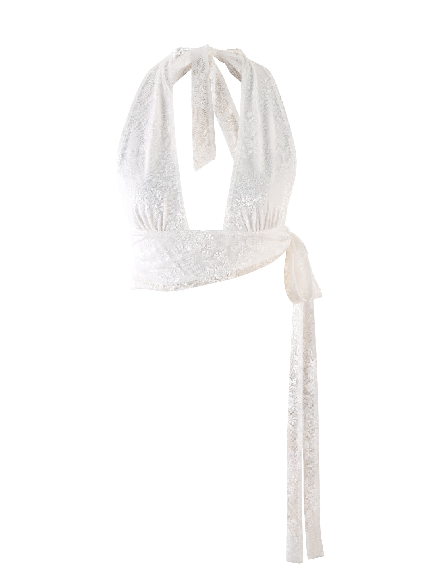 Florian Top White Lace - Elegant Women's Blouse for Casual Wear, Office & Special Occasions