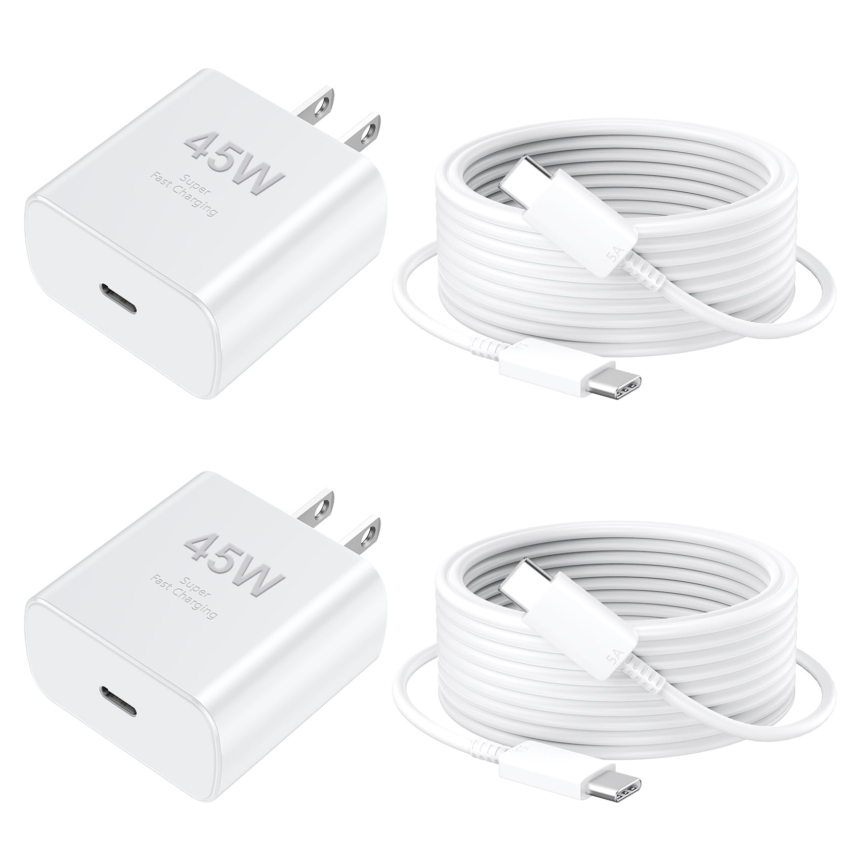 45W Fast USB C Charger for Phone 16 Pro Max - 6.6FT Long Type C Cable - Compatible with Phone 16 Series & Samsung Galaxy S24 Ultra - Perfect for Home, Office & Travel Charging