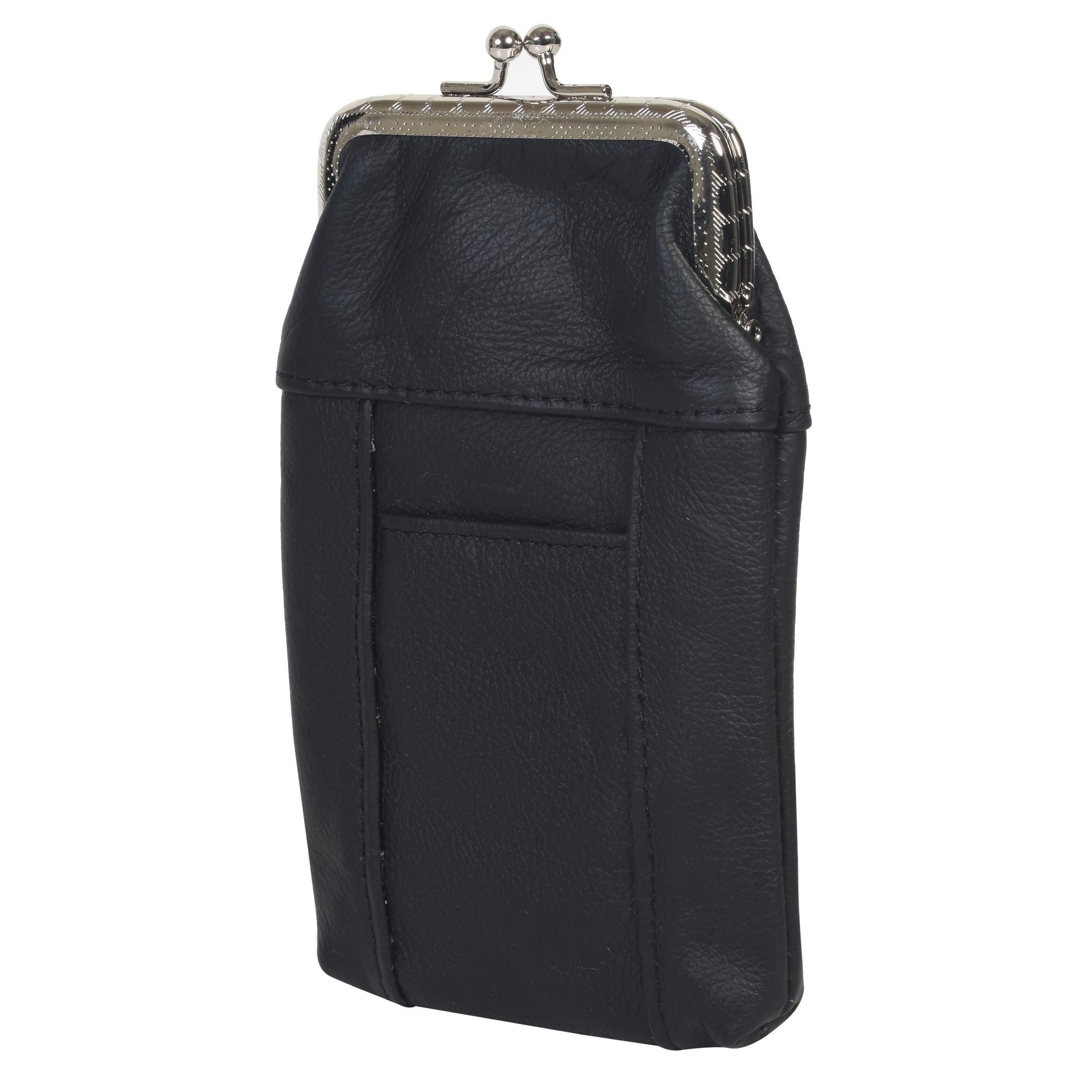 Premium Black Leather Cigarette Case with Built-in Lighter Holder - Classic Design for Kings & 100's Size Cigarettes | Perfect for Travel, Night Out & Everyday Use
