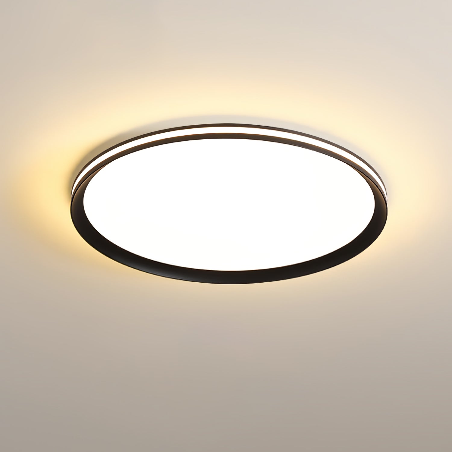 Modern Acrylic Circular LED Ceiling Light Fixture - Energy Efficient Dimmable Ambient Lighting for Living Room, Bedroom, Kitchen & Office