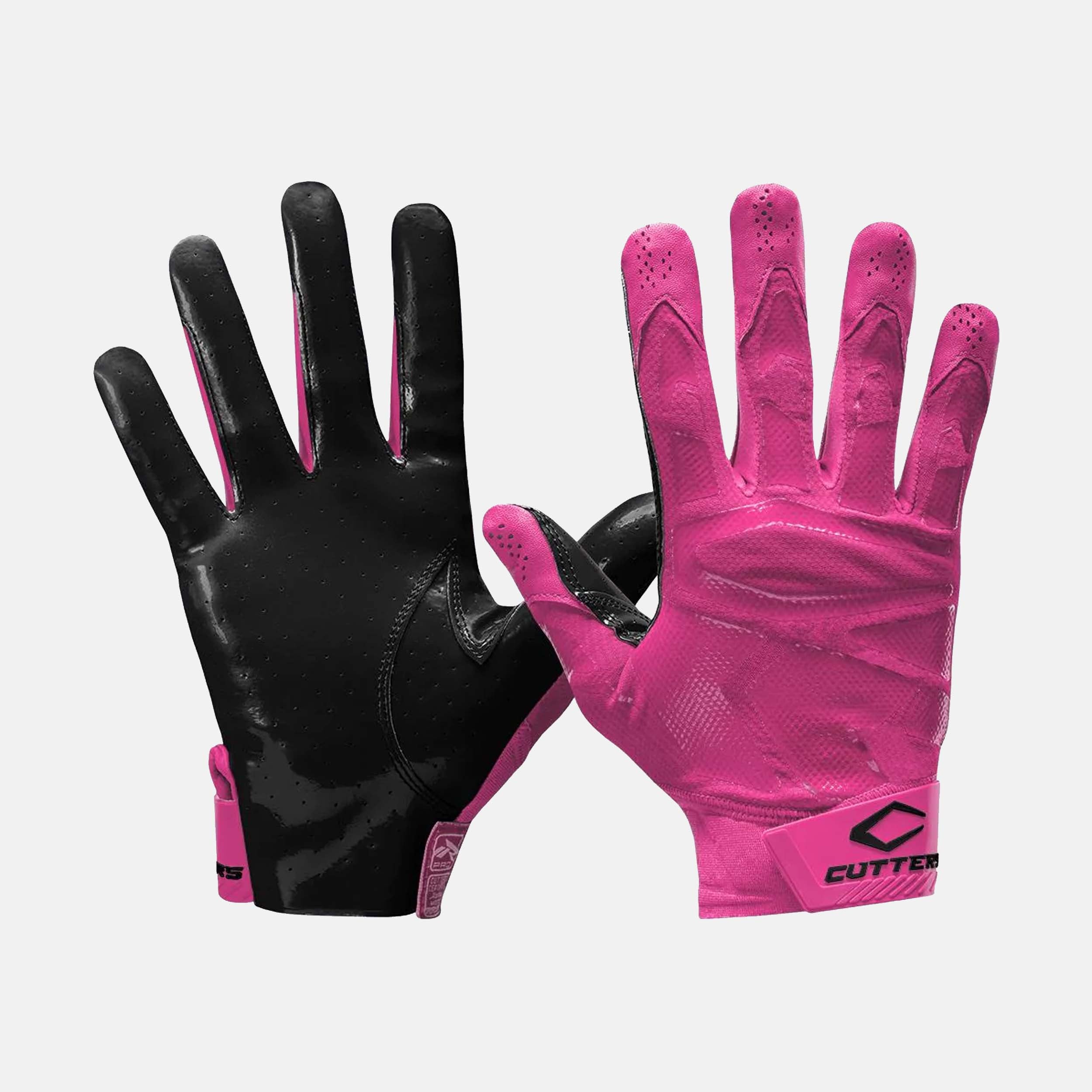 Cutters Rev Pro 4.0 Solid Football Gloves - Best Grip for Wide Receivers & QBs - Perfect for Training, Games & Outdoor Sports