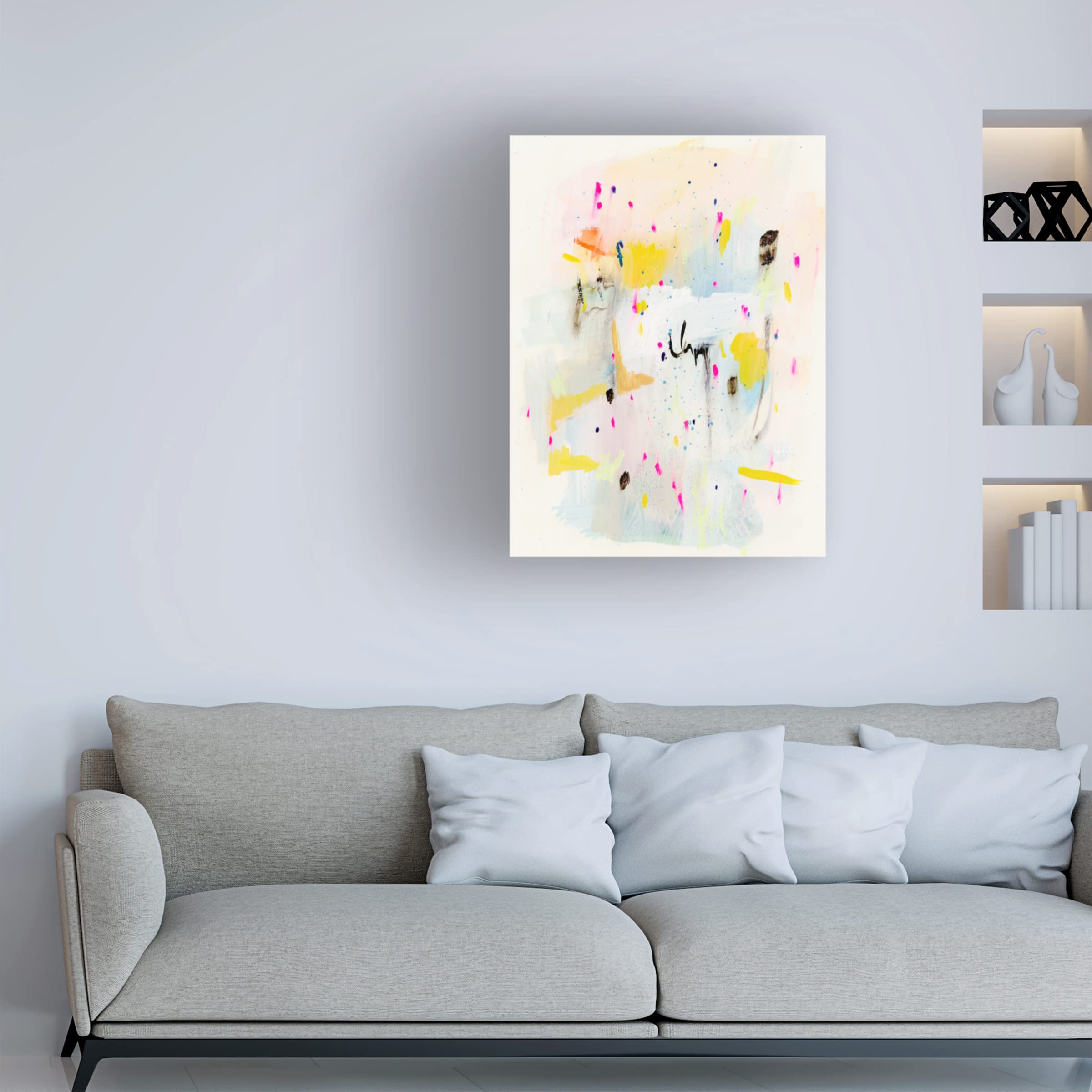 Victoria Barnes 'Sprinkle IV' Canvas Wall Art Print - Modern Abstract Painting for Living Room, Bedroom & Office Decor | Trademark Fine Art Collection
