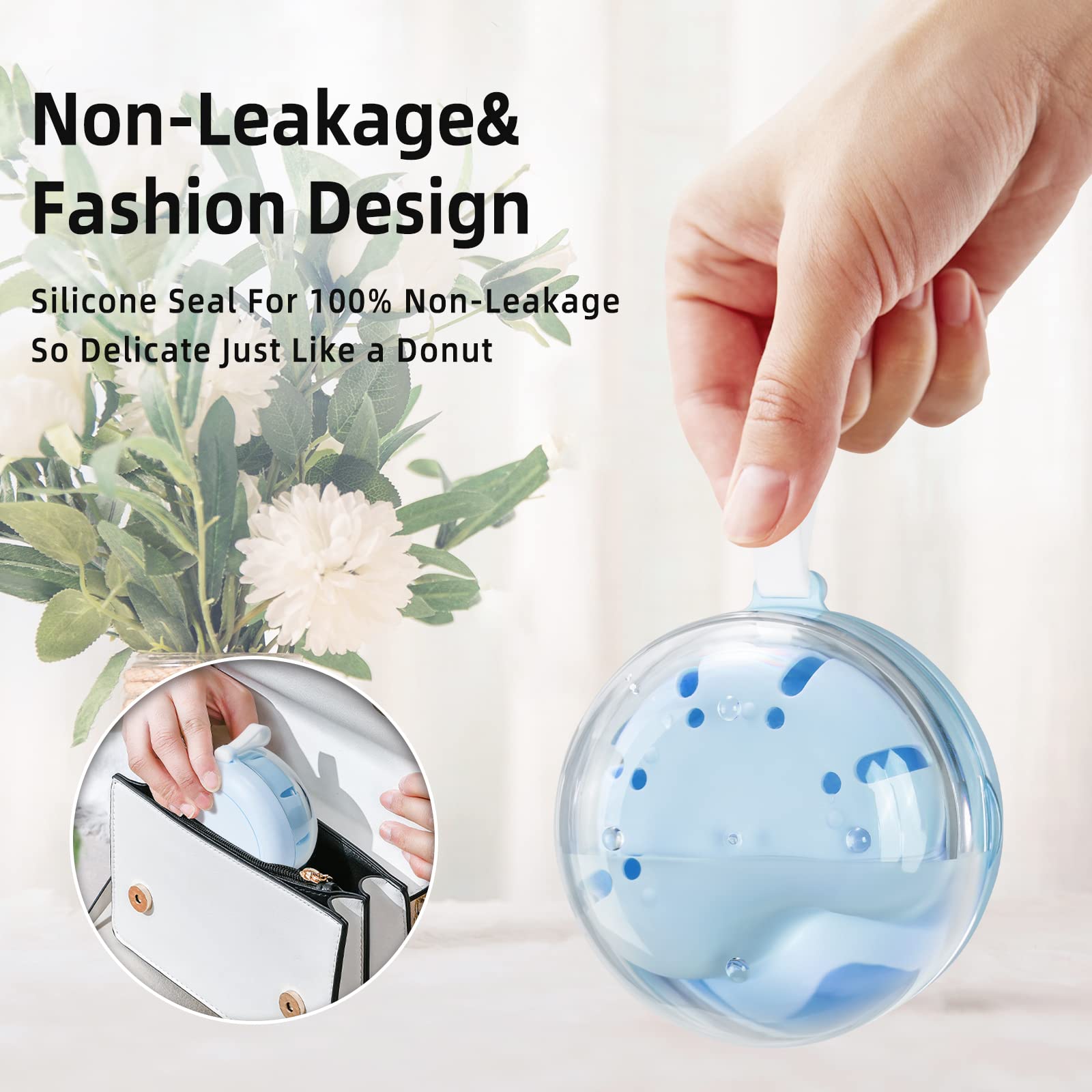 Leak Proof Denture Cup Kit for Travel - Retainer Case with Brush & Mirror for Denture Care